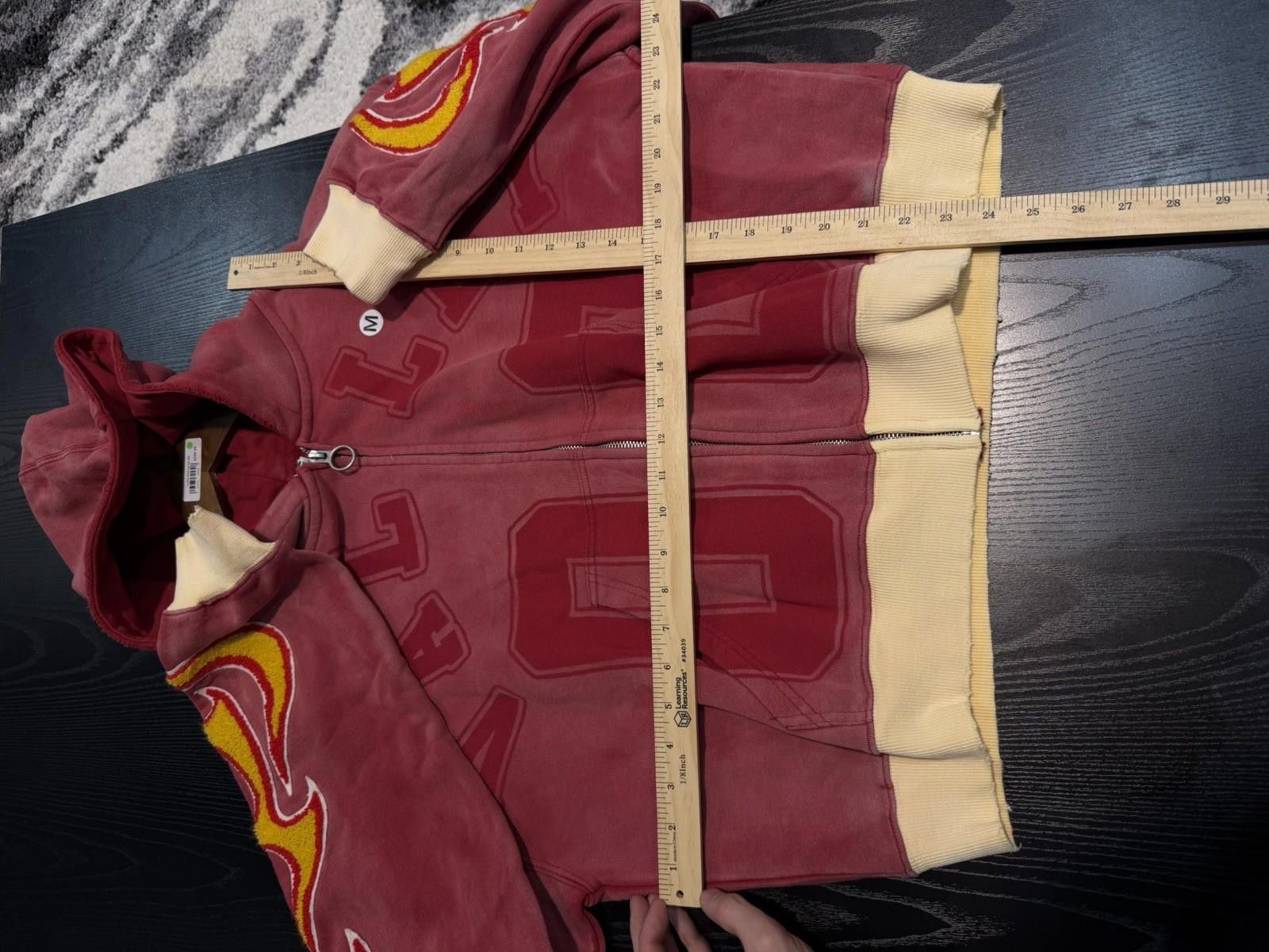 Vale Size M - Vale Black Zip Up Hoodie Red Flame Authentic Valley Size US M / EU 48-50 / 2 - 7 Thumbnail