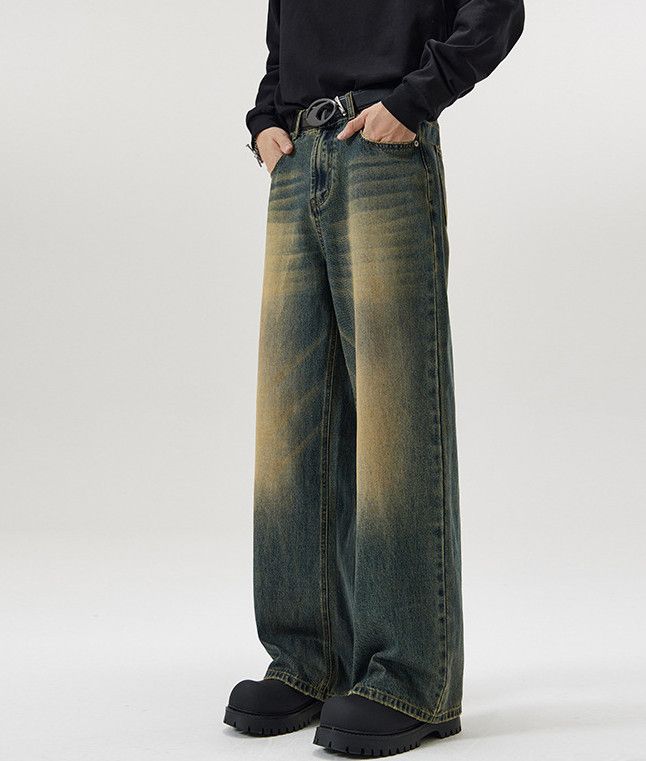 Vintage Men's washed distressed oversize flared jeans Size US 34 / EU 50 - 2 Thumbnail