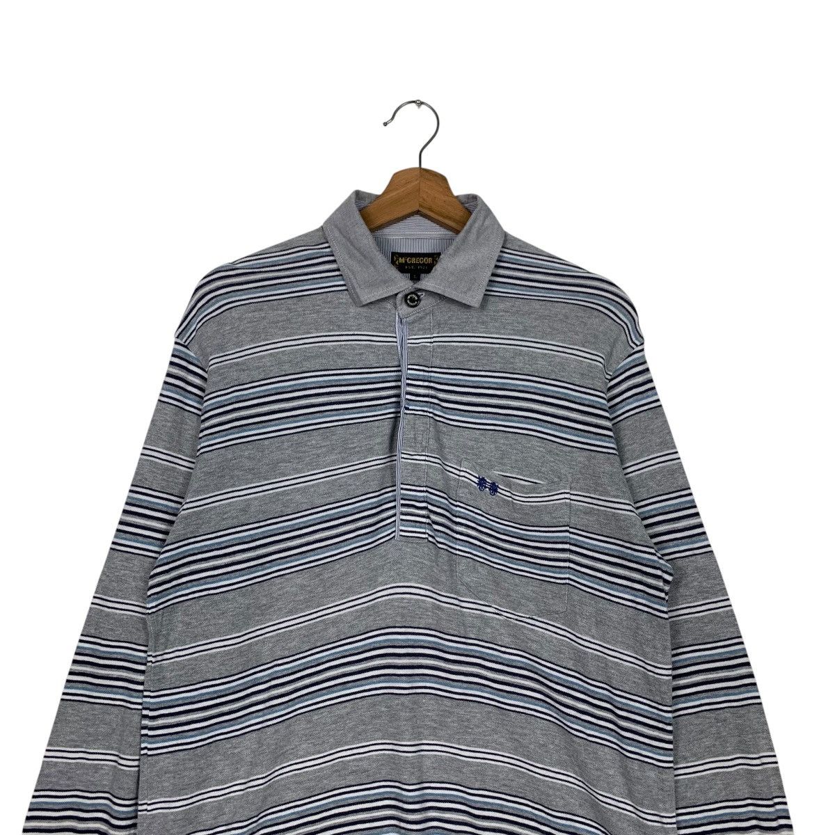 McGregor Vintage McGREGOR Striped Long Sleeve Polo Shirt #2628-C118 Size US L / EU 52-54 / 3 - 2 Thumbnail