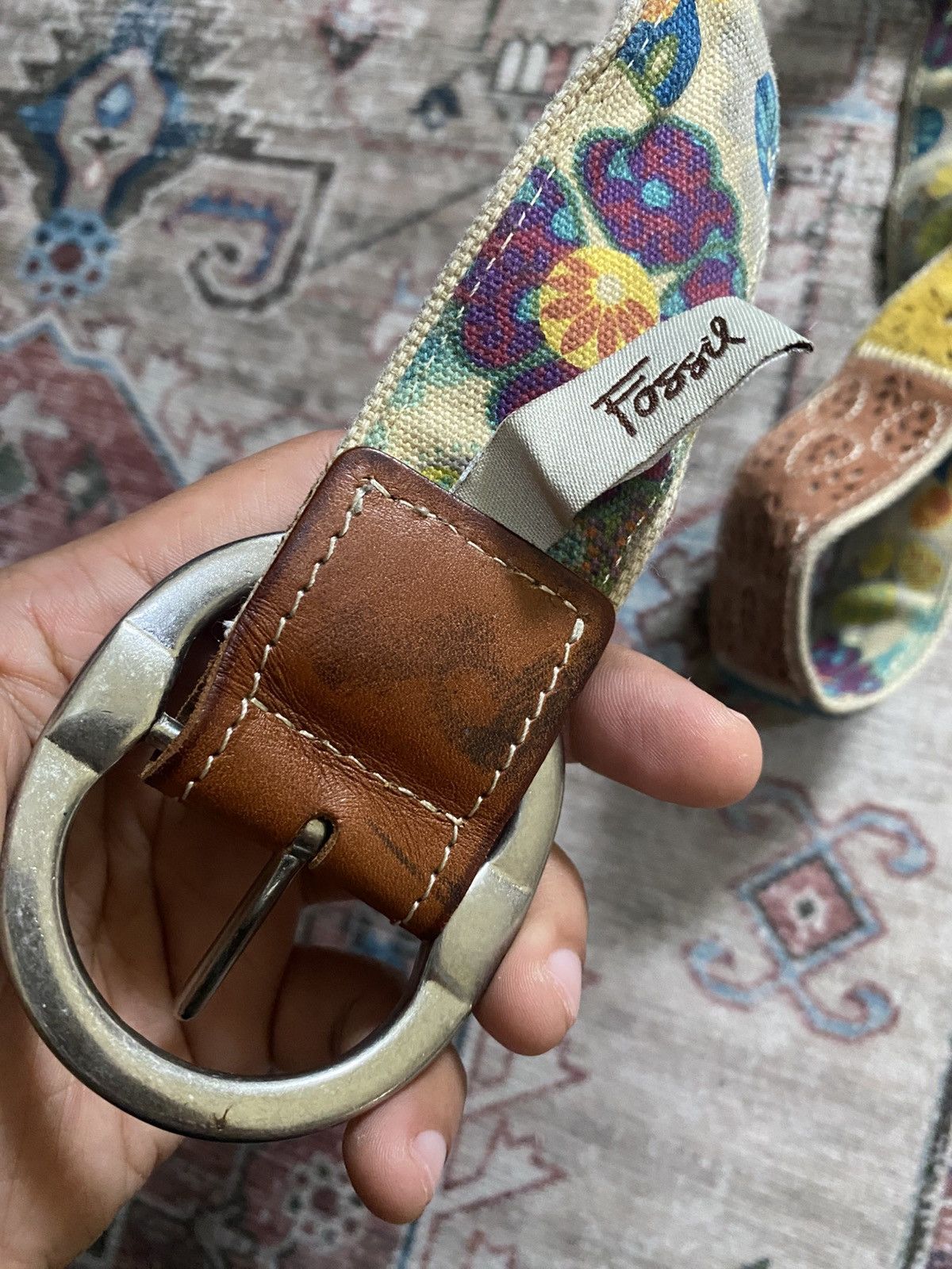 Fossil Fossil suede canvas belt Size ONE SIZE - 2 Thumbnail