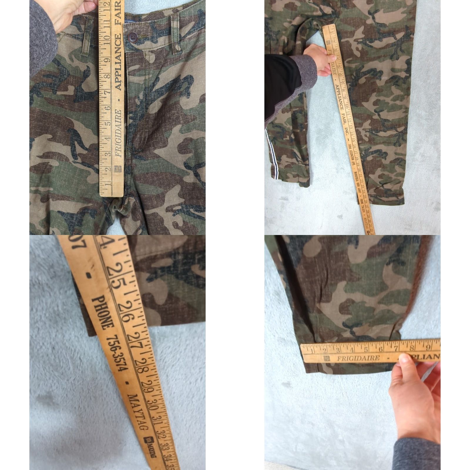 Abercrombie & Fitch Abercrombie & Fitch Annie High Rise Ankle Straight Camo Pants 26/2R Womens Regular Size 2 Green Camouflage Casual All Seasons Size 26" / US 2 / IT 38 - 9 Thumbnail