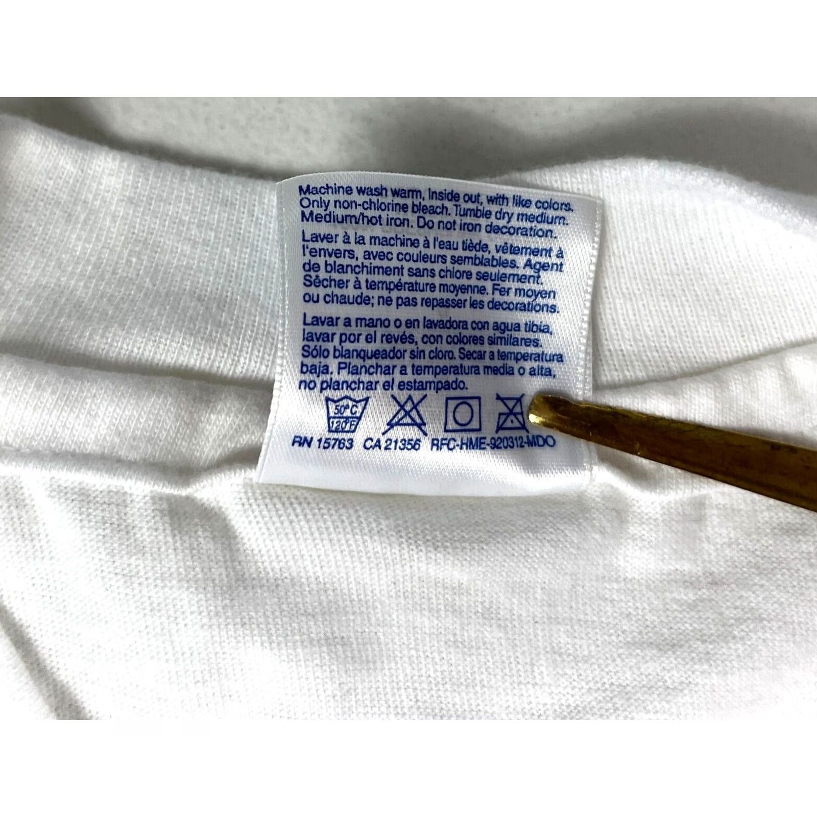 Hanes VINTAGE Hanes Rock T-Shirt Unisex Adults L White Rock Fantasy Camp 90s Size US L / EU 52-54 / 3 - 6 Thumbnail