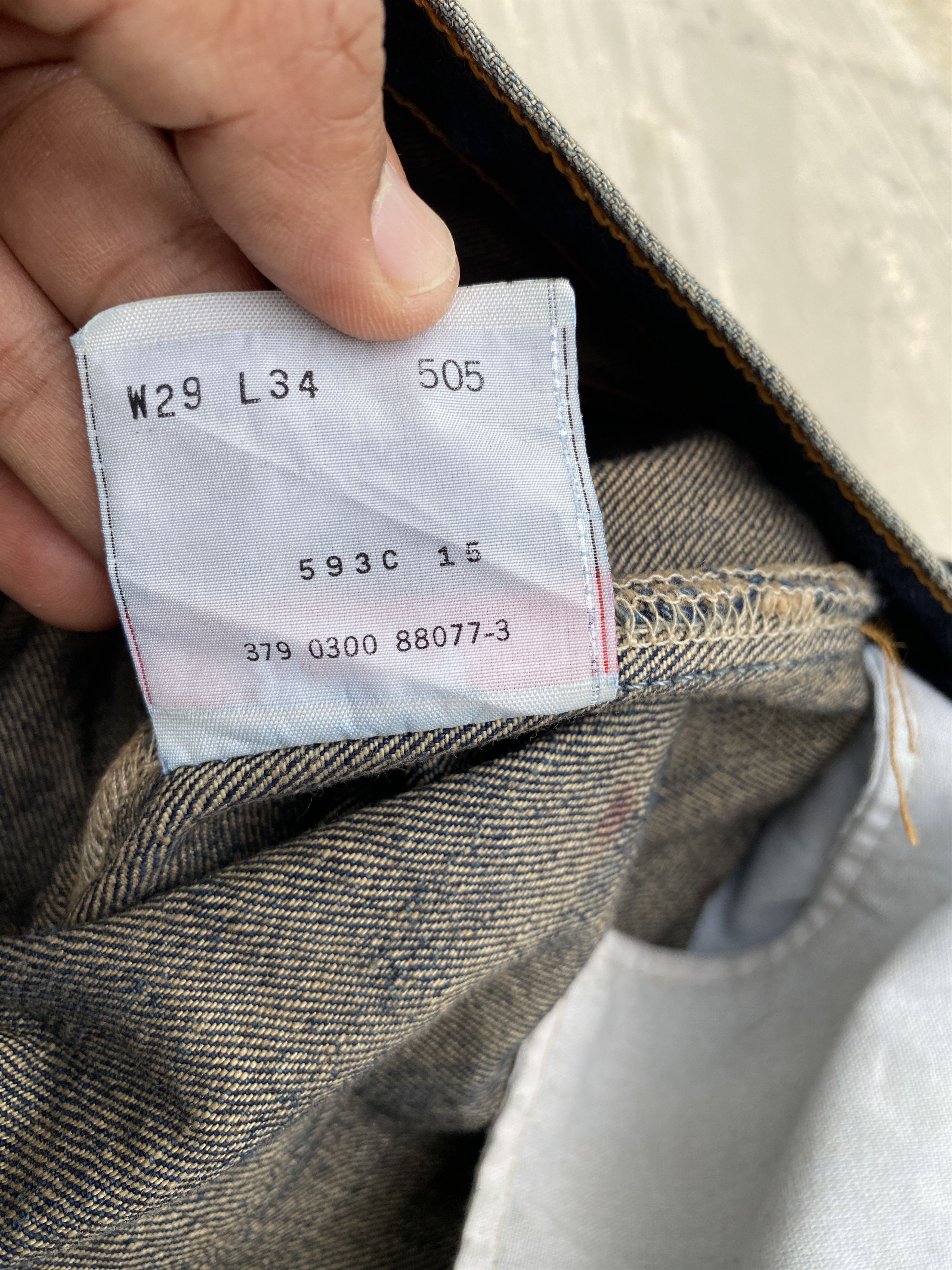 Levi's Reworked Levis 505 USA with Paint Splatter Size US 29 - 12 Thumbnail