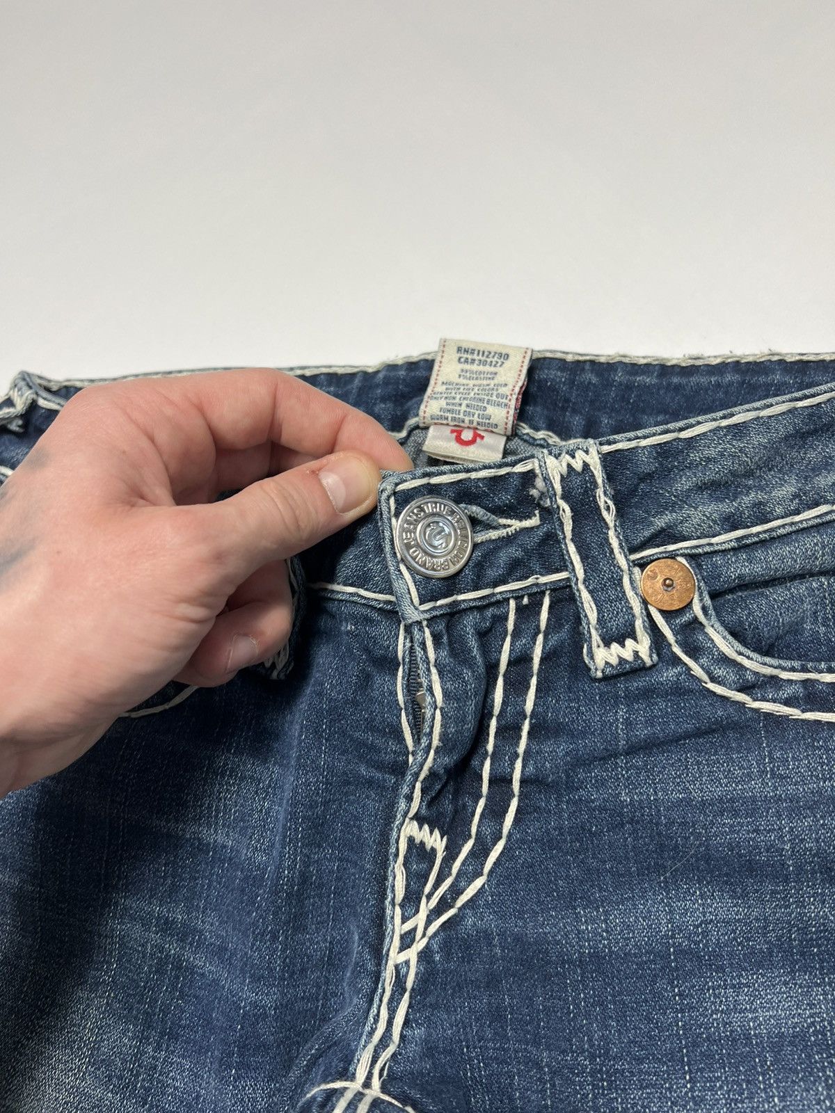 True Religion Vintage Y2K True Religion Billy Super Flare Low Rise Jeans Size 27" / US 4 / IT 40 - 12 Thumbnail