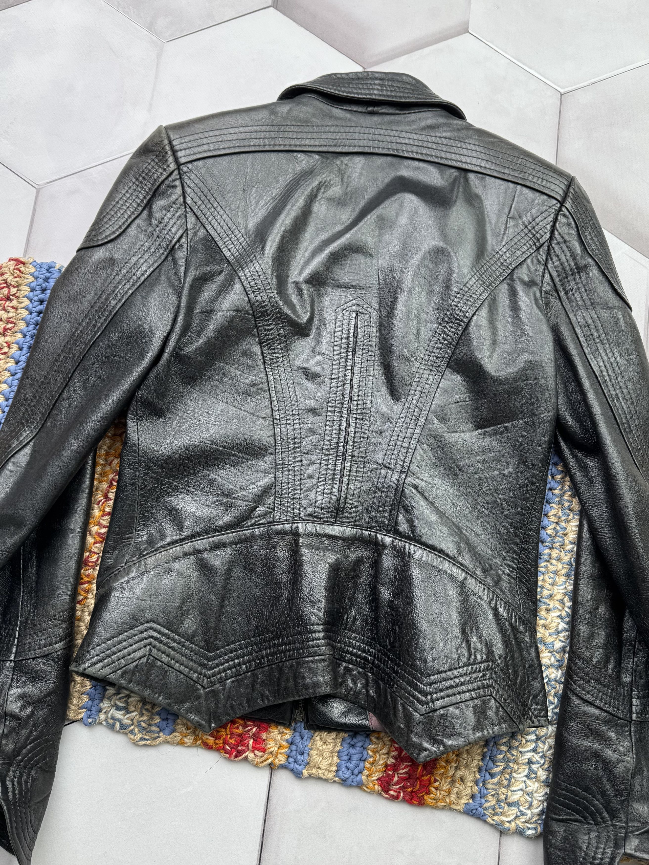 Vintage Vintage Cropped Leather Jacket Size S / US 4 / IT 40 - 15 Thumbnail