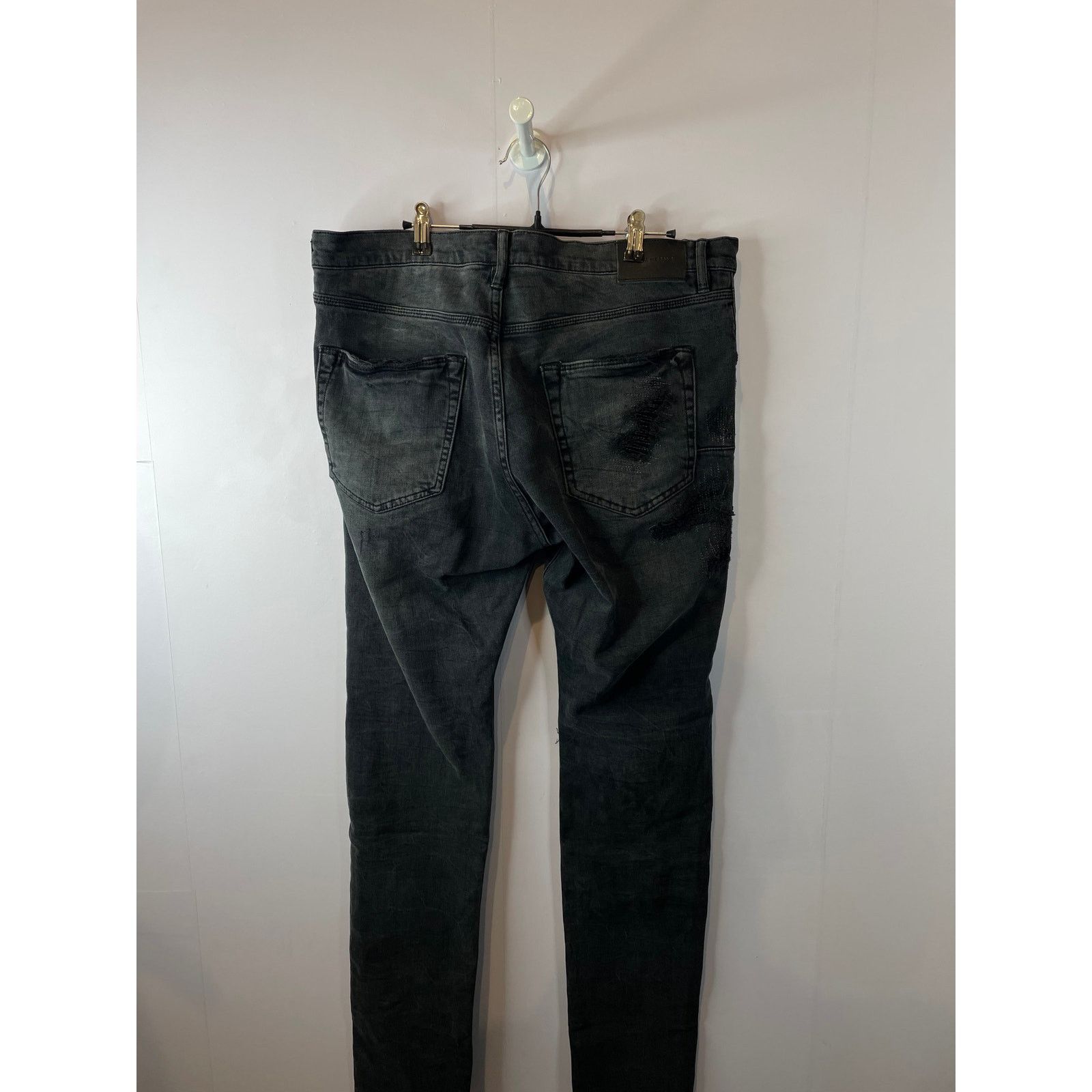 Purple Brand Purple Jeans Black Wash Plain (No Tag) Used 34 Size US 34 / EU 50 - 2 Thumbnail