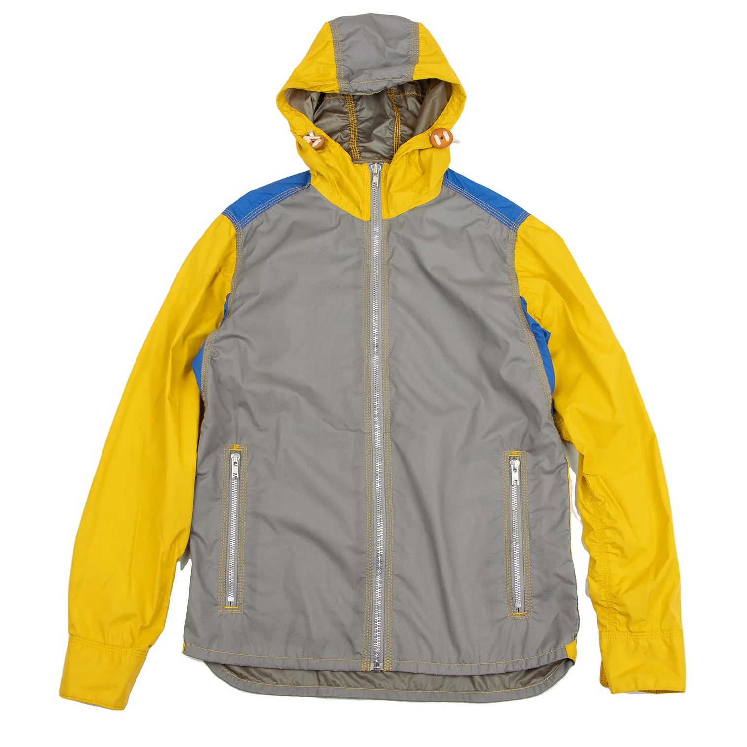 Junya Watanabe Windstopper Nylon Mountain Parka in Yellow, Blue, Grey Size US XS / EU 42 / 0 - 1 Thumbnail