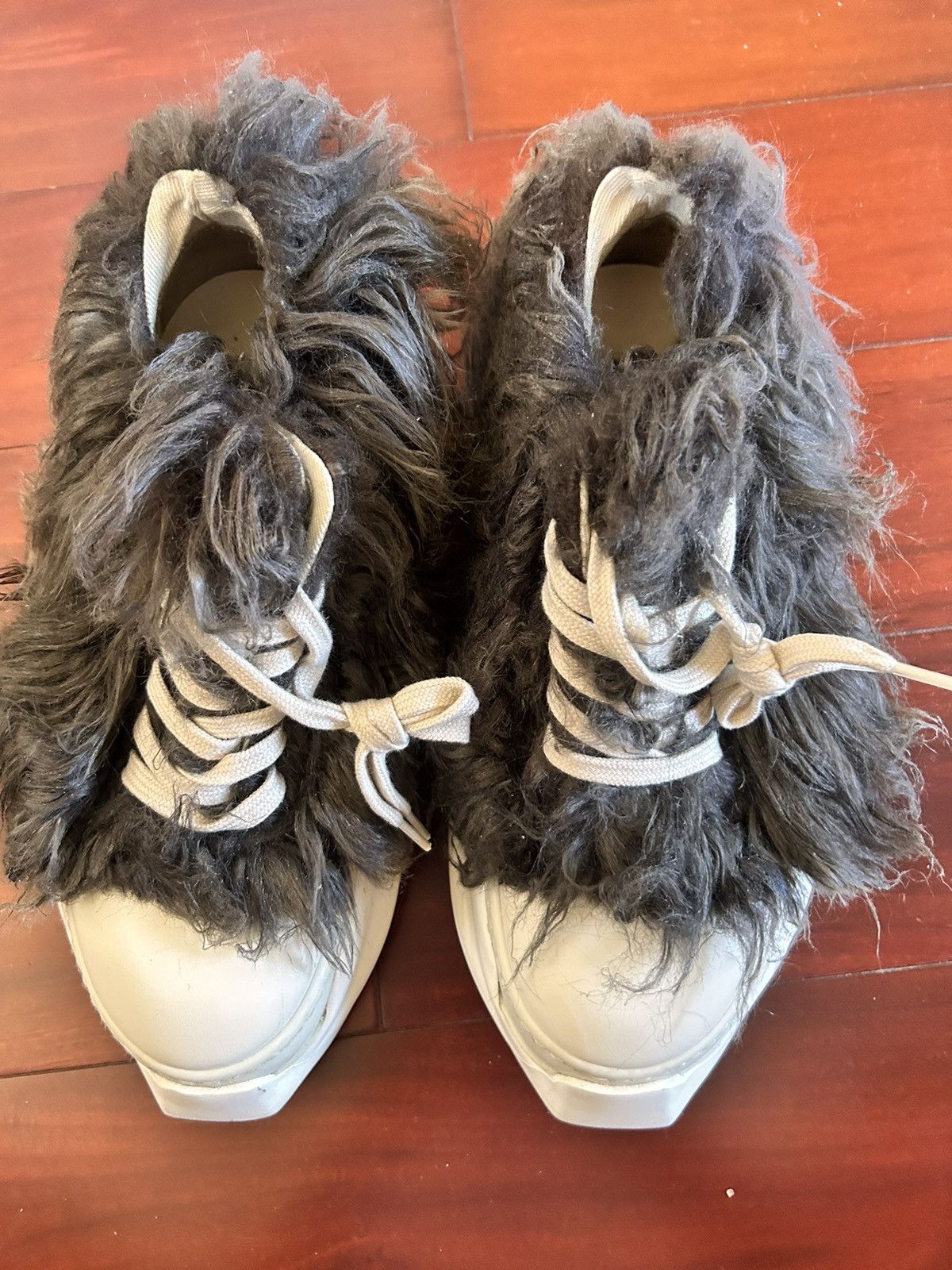 Rick Owens × Rick Owens Drkshdw Rick Owens Hairy Ramones Low Size US 7.5 / EU 40-41 - 2 Thumbnail