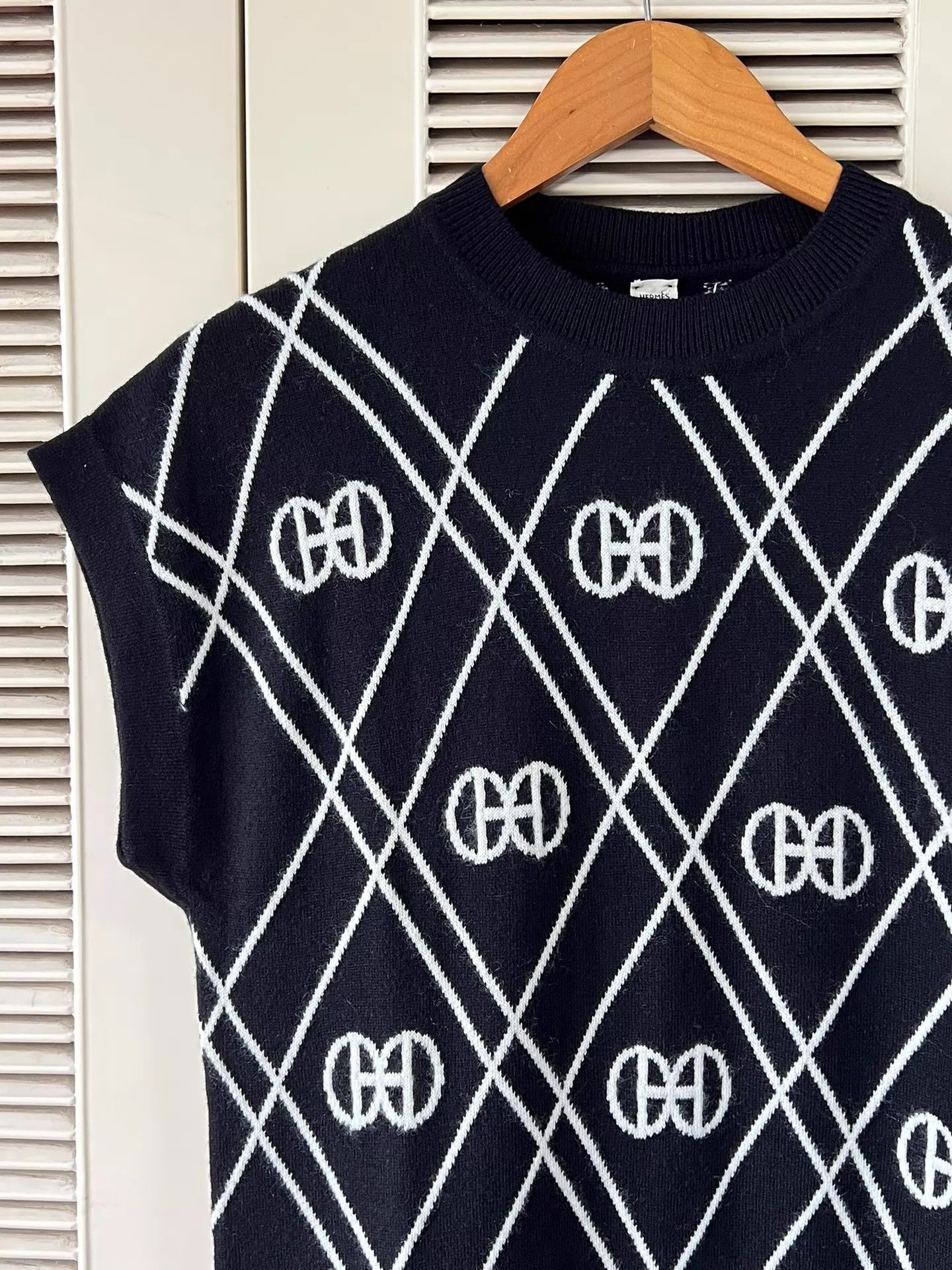 Hermes Hermès cashmere quilted logo dress 38 like new Size S / US 4 / IT 40 - 4 Thumbnail