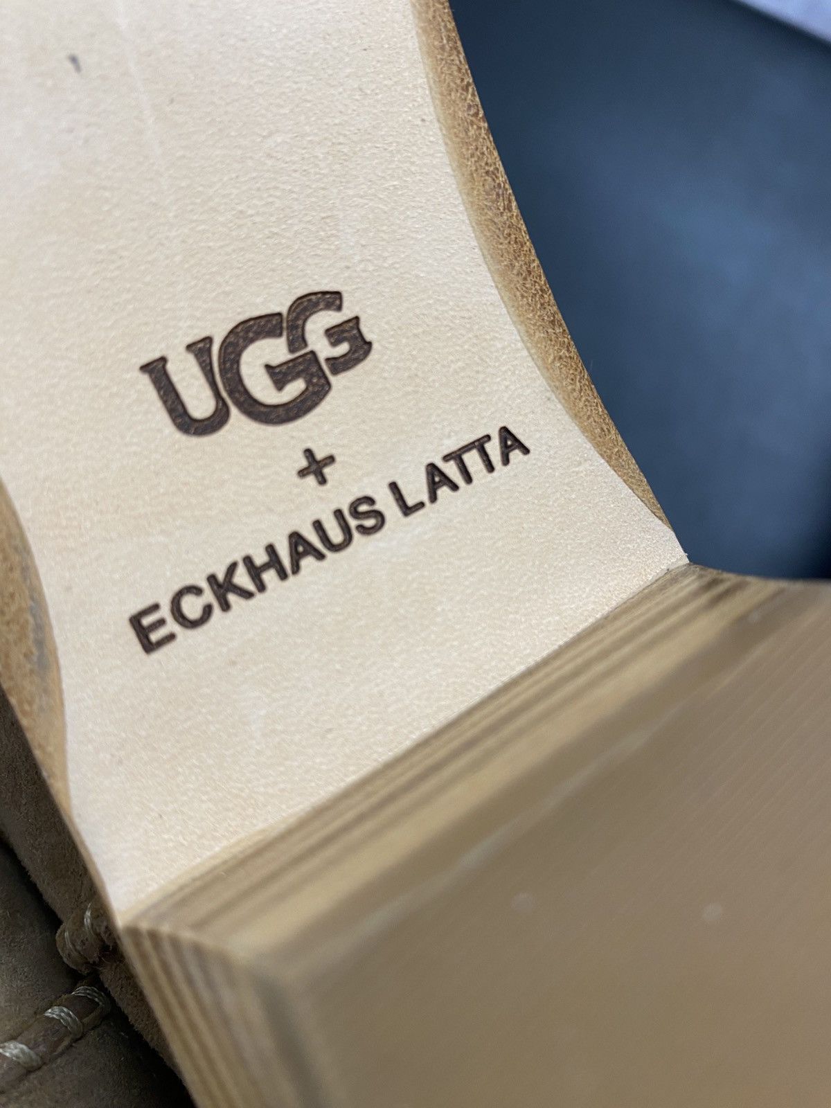 Eckhaus Latta Ugg X Eckhaus Latta Beige Leather Square Toe Boots Size: 38 Size US 8 / IT 38 - 12 Thumbnail