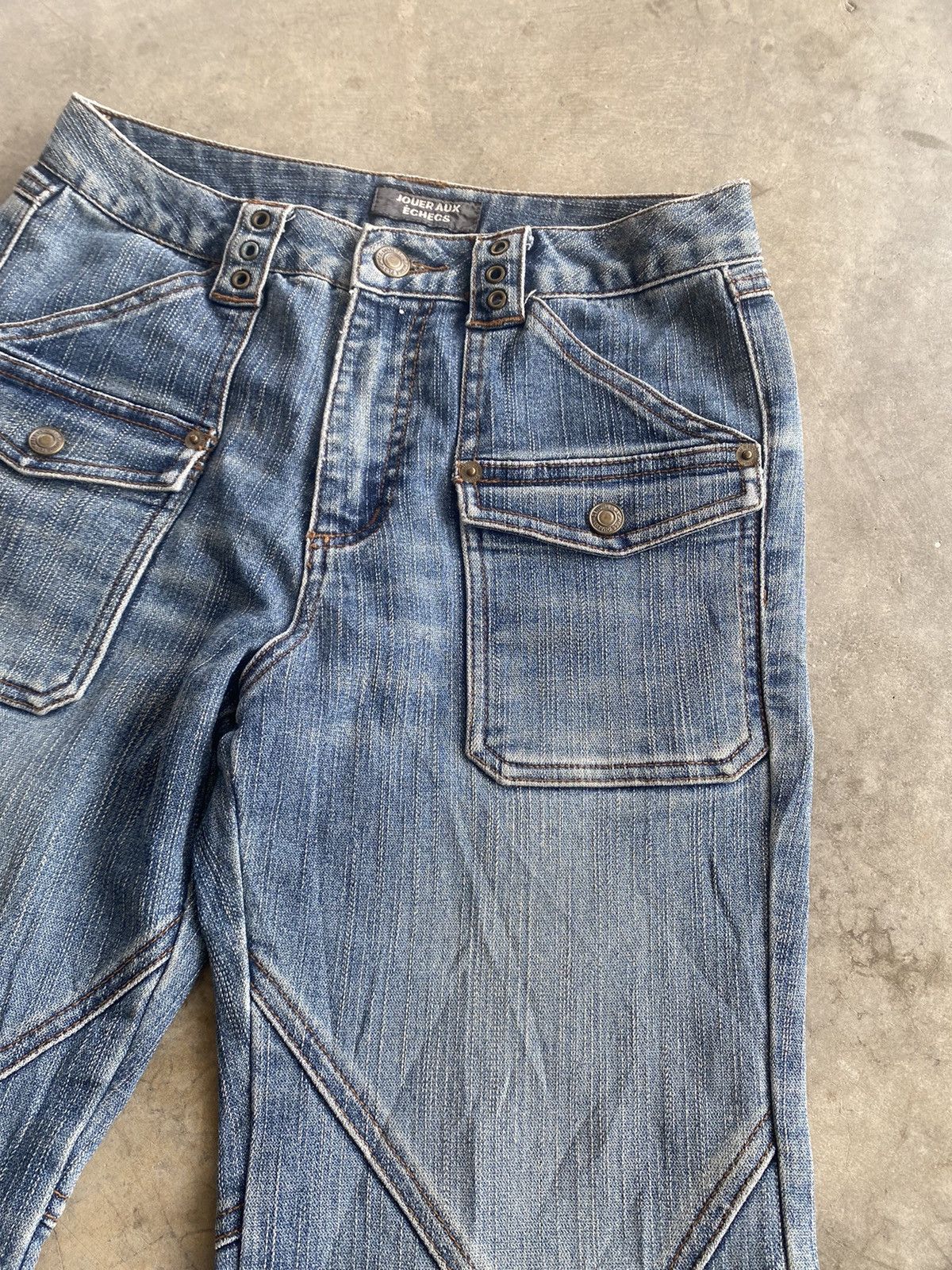 Hysteric Glamour × If Six Was Nine × Tornado Mart Japanese Jouer Aux Echecs Python Stretch Flare Jeans Size US 27 - 6 Thumbnail