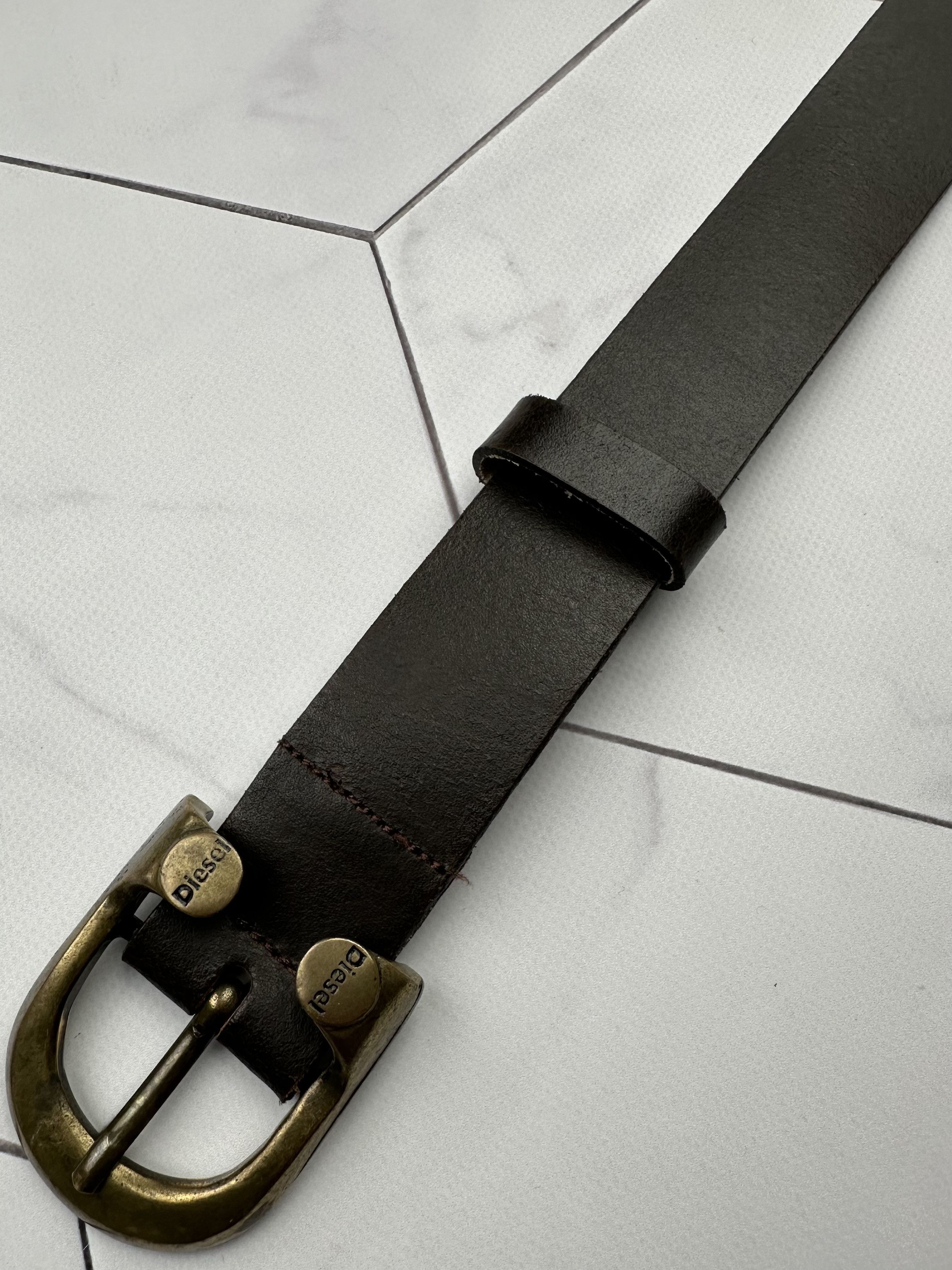Diesel Diesel Vintage Leather Belt (B329) Size ONE SIZE - 1 Thumbnail