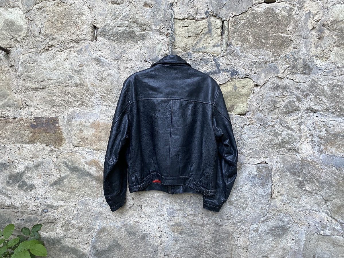 Vintage Vintage 80s Oversized Motorcycle Bomber Leather Jacket Size US L / EU 52-54 / 3 - 7 Thumbnail