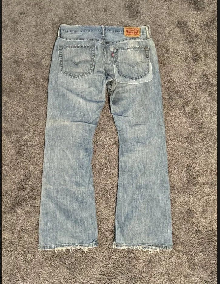 Levi's × Levi's Vintage Clothing × Vintage Levis 527 Slim Bootcut Vintage Distressed Denim Patch Boro Size US 33 - 5 Thumbnail