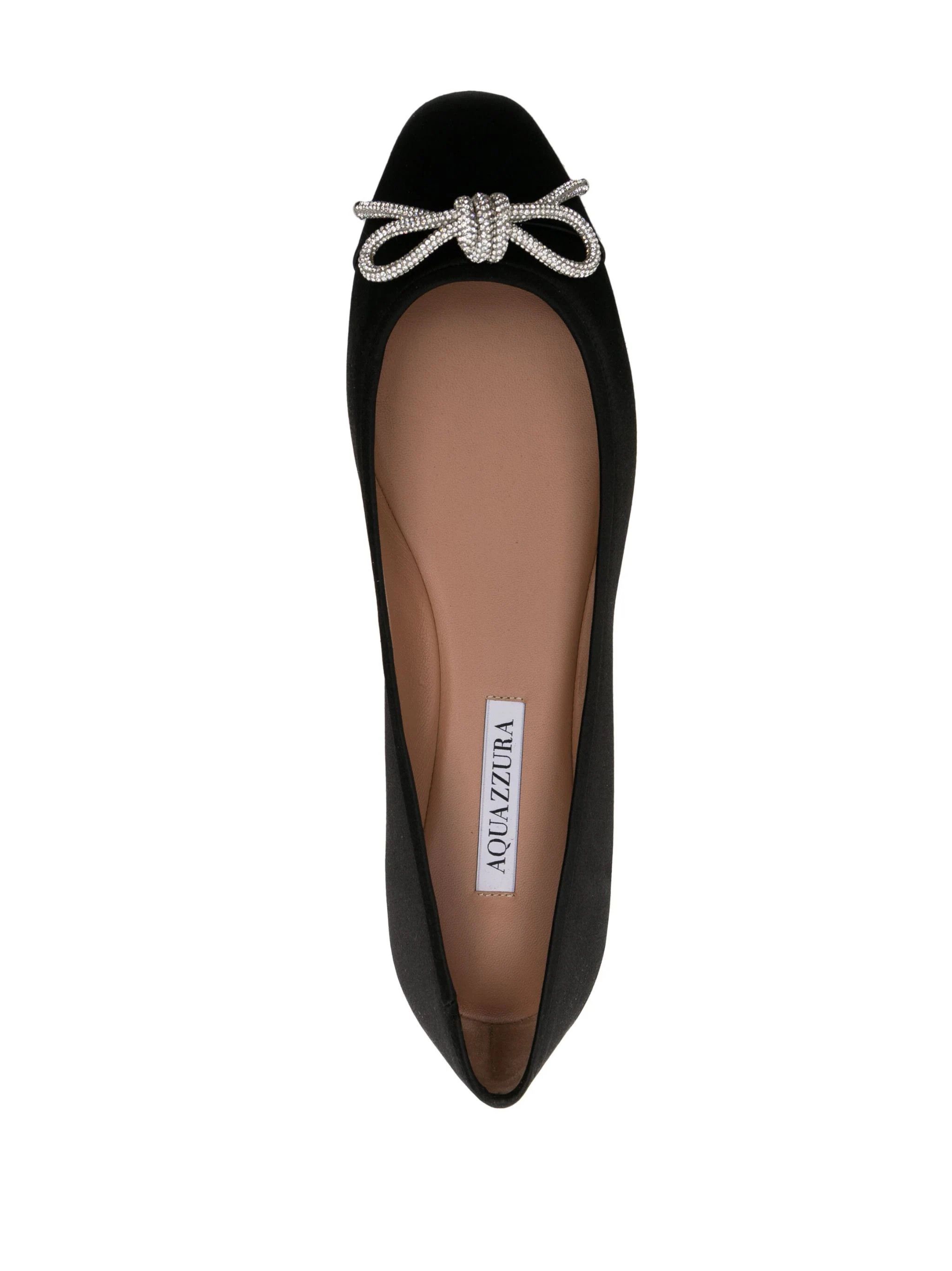 Aquazzura o1srvl11e1024 Flats in Black Size US 7 / IT 37 - 3 Thumbnail