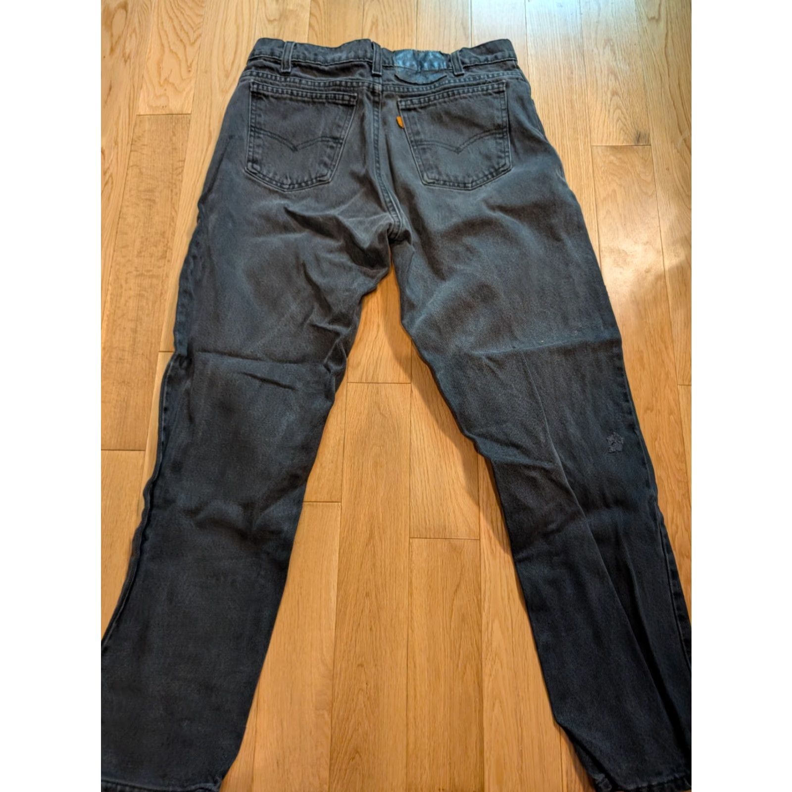 Levi's VINTAGE Levi's 550 Orange Tab Jeans Men 33x30 Black Straight Jeans Mens Body Size US 33 - 5 Thumbnail