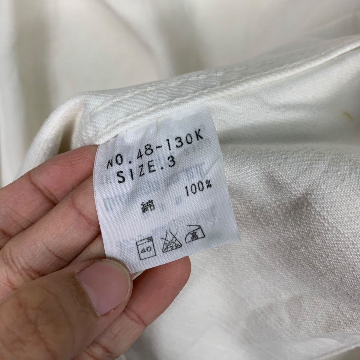 Japanese Brand DOMINGO SPELLBOUND Type 3 White Denim Jacket #2096-C91 Size US M / EU 48-50 / 2 - 16 Thumbnail