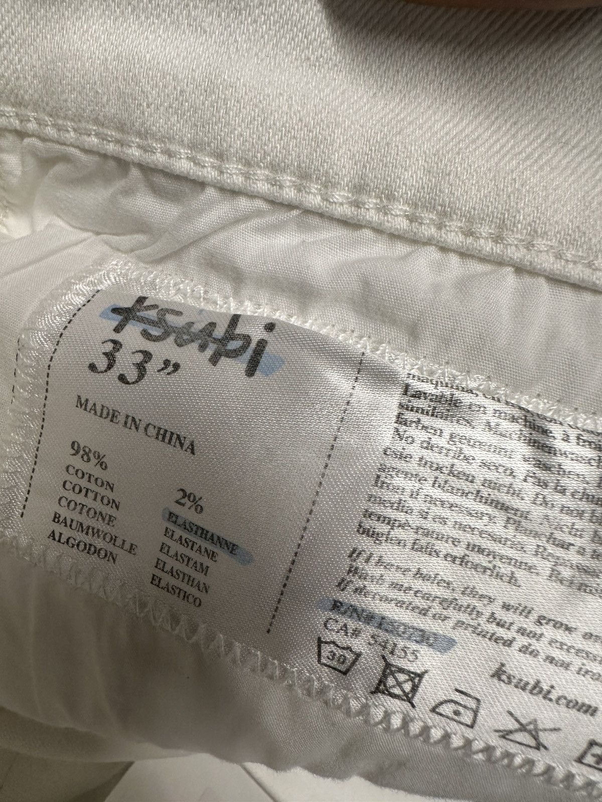 Ksubi Ksubi Knee Rip Plain White Denim Jeans Size 33 Size US 33 - 5 Thumbnail