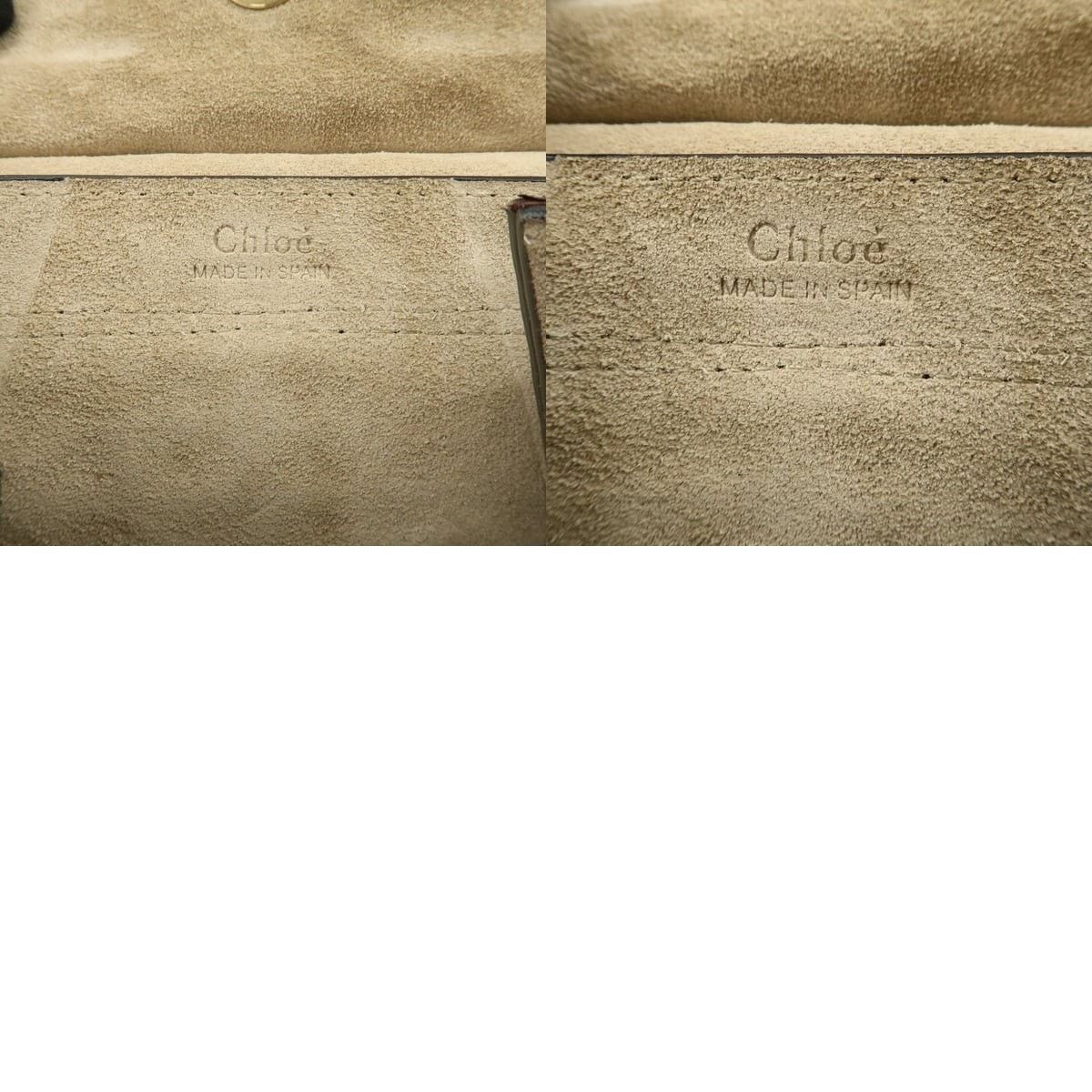 Chloe Chloe Croc-Embossed Leather Shoulder Bag Brown Size ONE SIZE - 8 Thumbnail