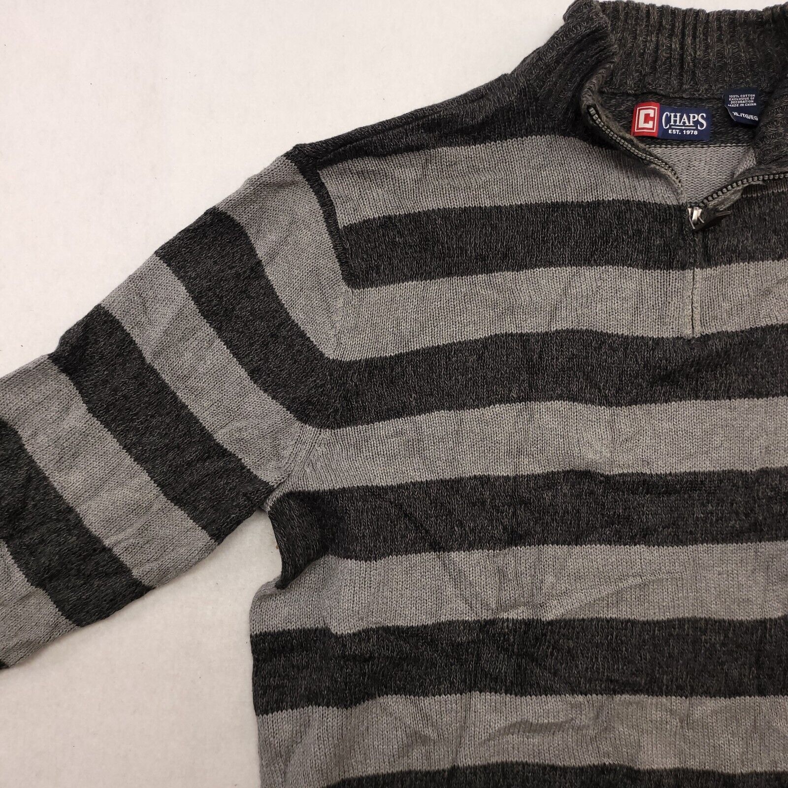 Chaps Chaps Pullover Sweater Mens Size Extra Large XL Gray Black Size US XL / EU 56 / 4 - 4 Thumbnail