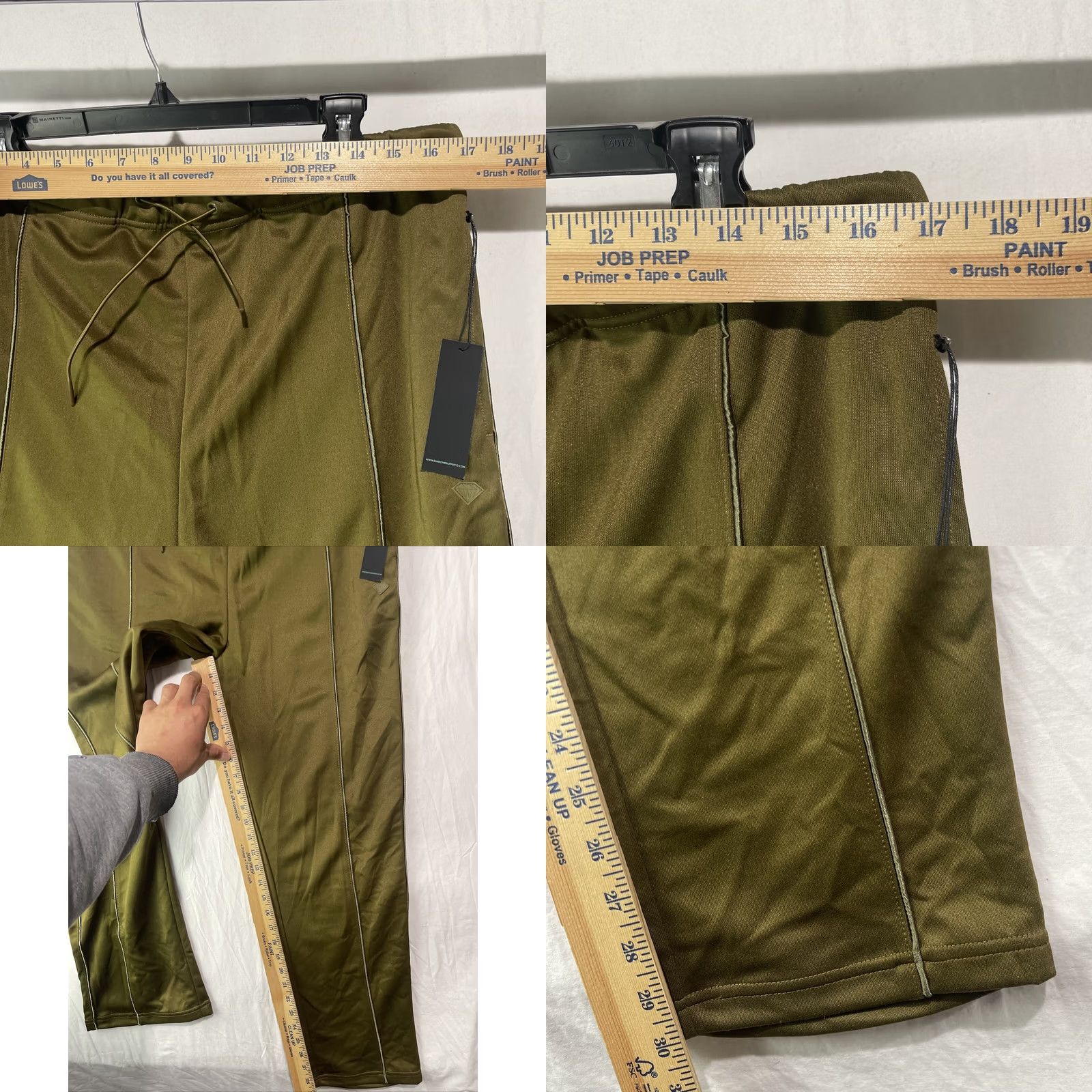 Diamond Supply Co. Diamond Supply Co. Track Pants Mens Large 34 Green Drawstring Pockets Baggy Snap Pants Size US 33 - 9 Thumbnail