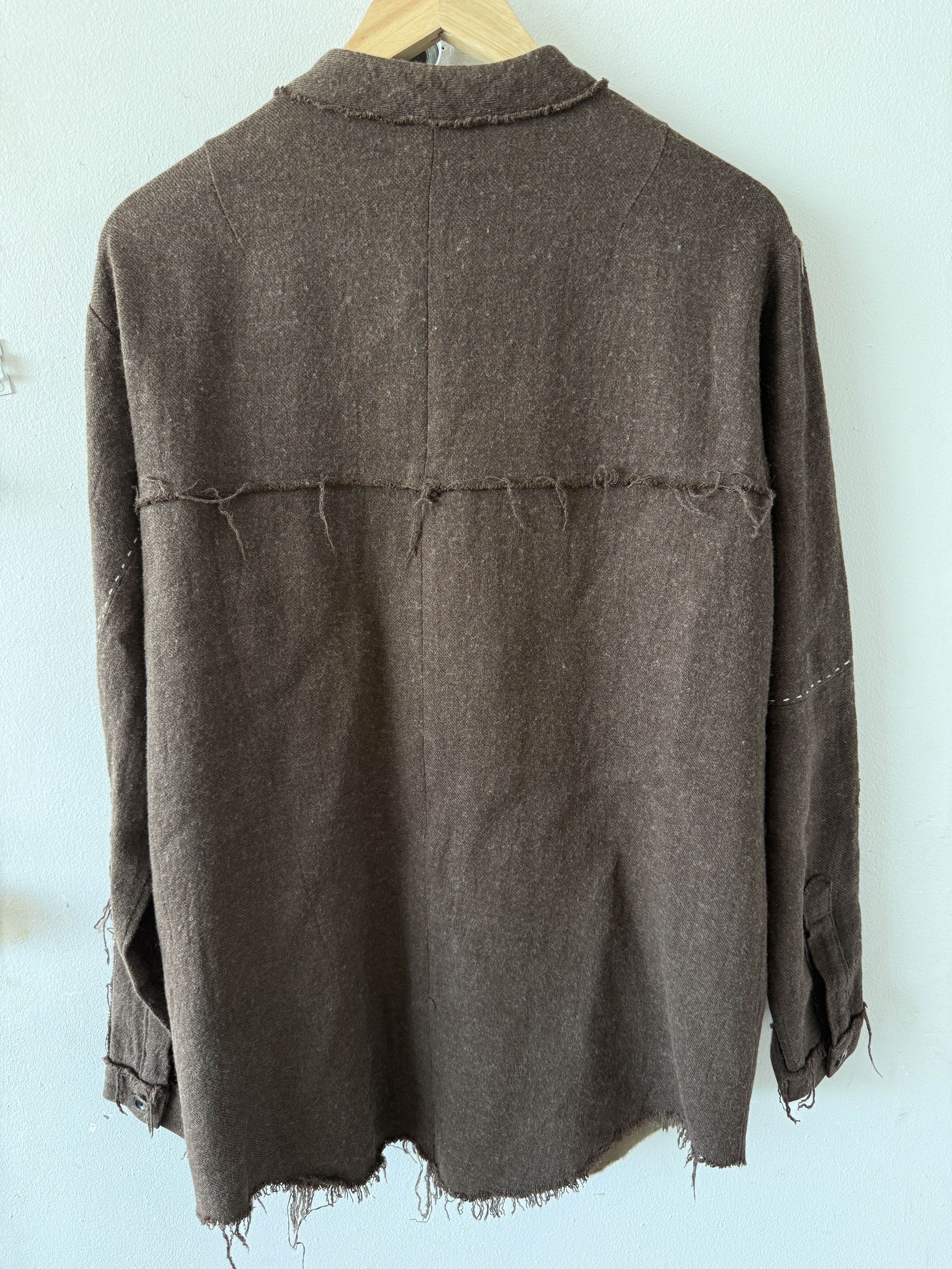 ROGGYKEI Patchwork Linen / Wool Shirt SH02/02 Size US S / EU 44-46 / 1 - 4 Thumbnail