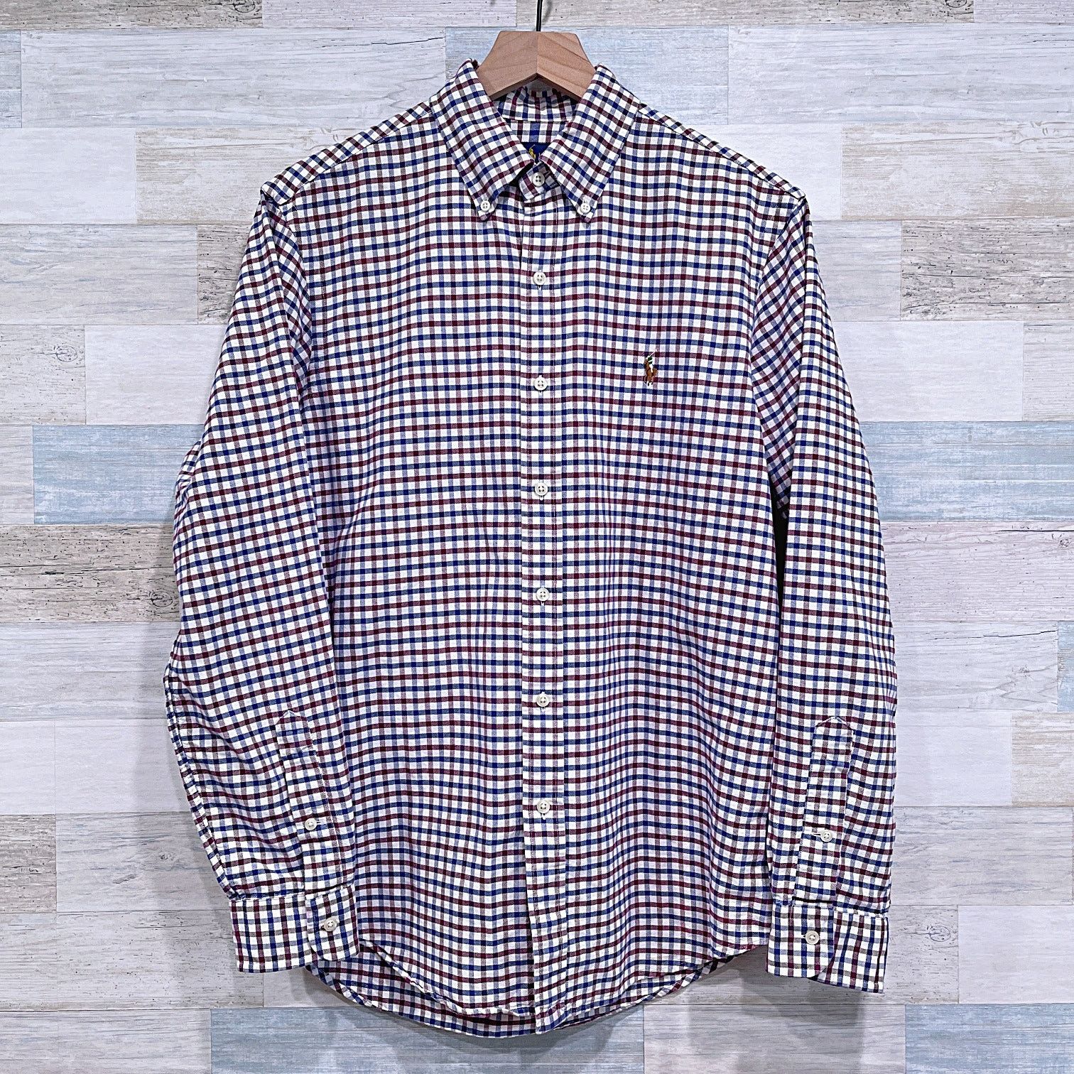 Ralph Lauren Ralph Lauren Gingham Check Oxford Shirt Blue Red Mens M Size US M / EU 48-50 / 2 - 1 Thumbnail