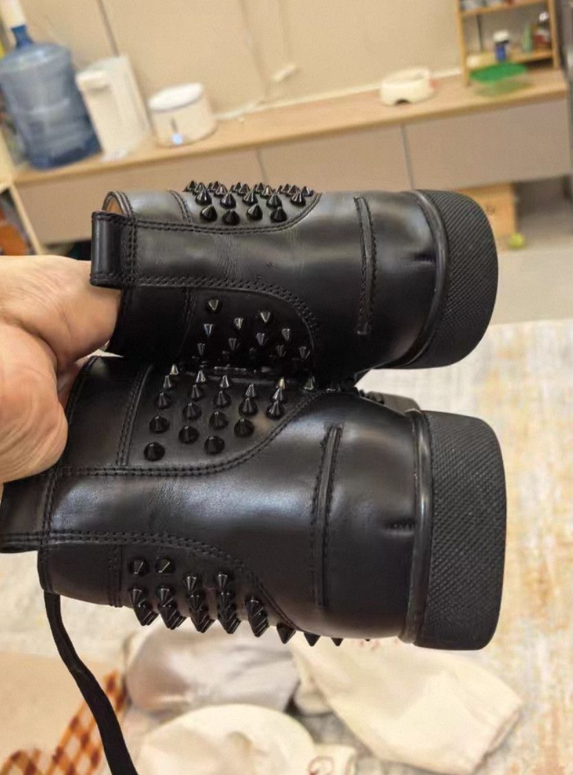 Christian Louboutin Christian Louboutin Black Studded High. Size US 9 / EU 42 - 4 Thumbnail