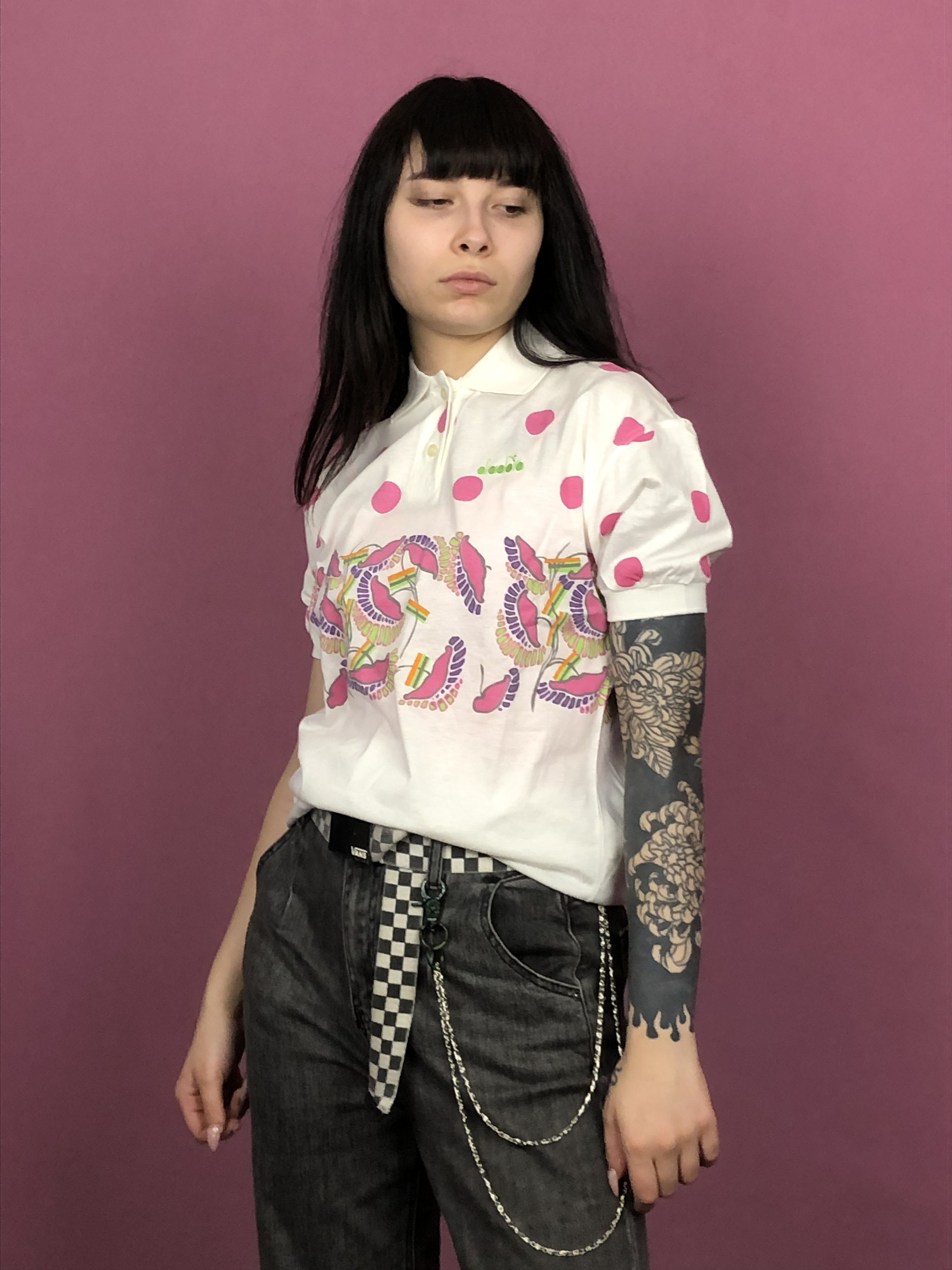 Diadora × Vintage 90s Diadora Vintage Women's Polo Shirt - 44 S Size US S / EU 44-46 / 1 - 2 Thumbnail