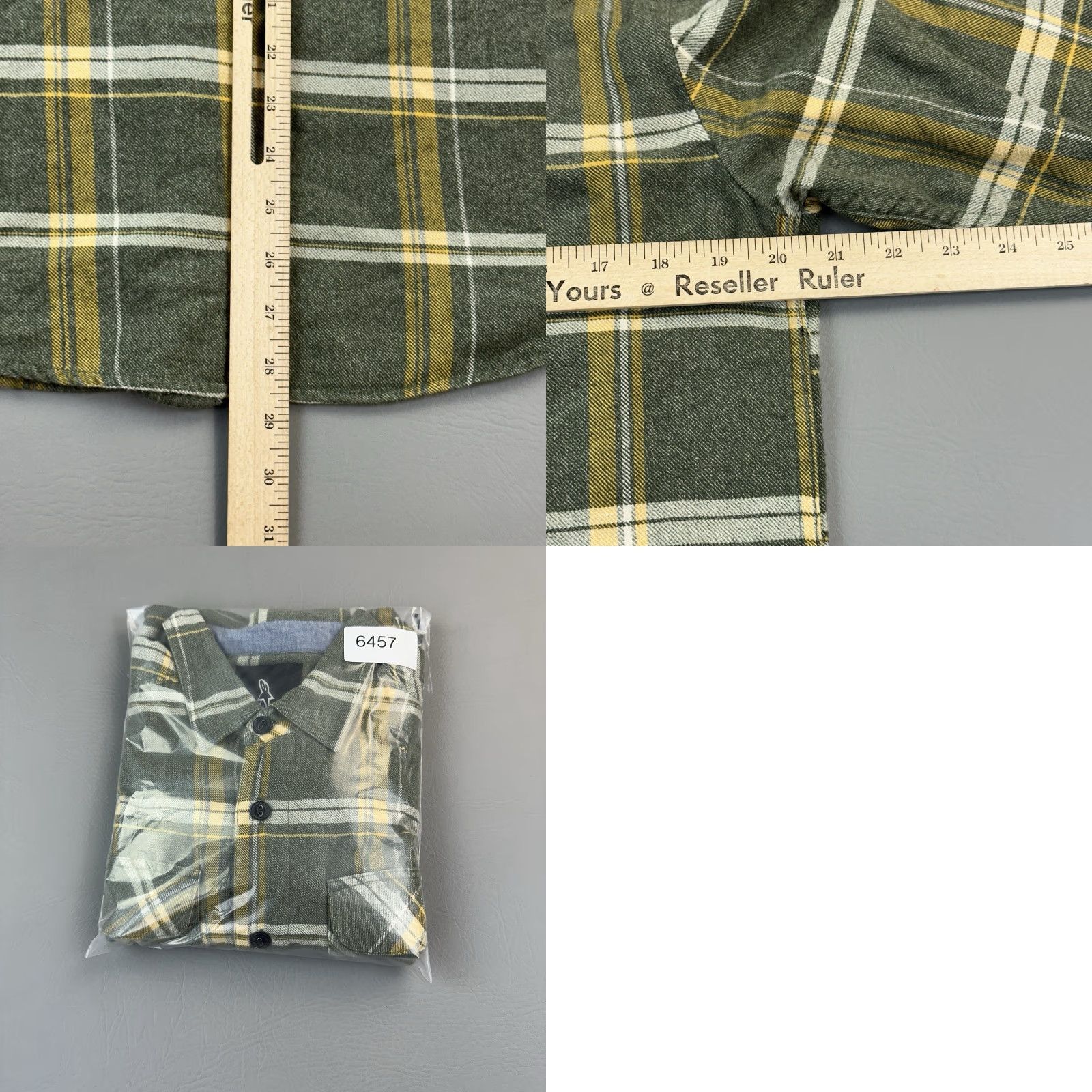 Patagonia VINTAGE Alpinestars Shirt Mens Medium Green Plaid Long Sleeve Button Up Moto Streetwear Size US M / EU 48-50 / 2 - 9 Thumbnail
