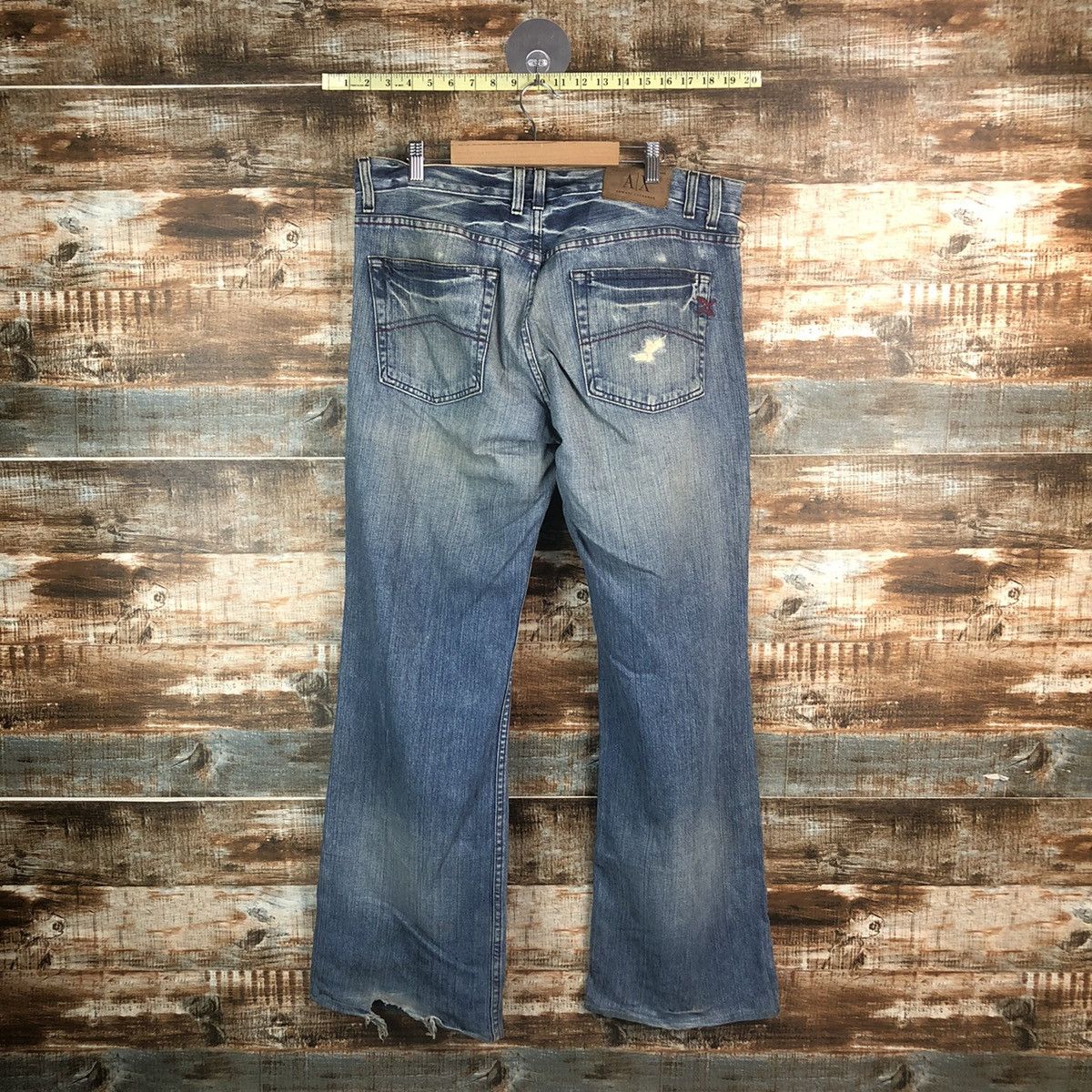 Armani Exchange DL Armani Exchange Blue Distressed Denim Pants #C277 Size US 34 / EU 50 - 16 Thumbnail