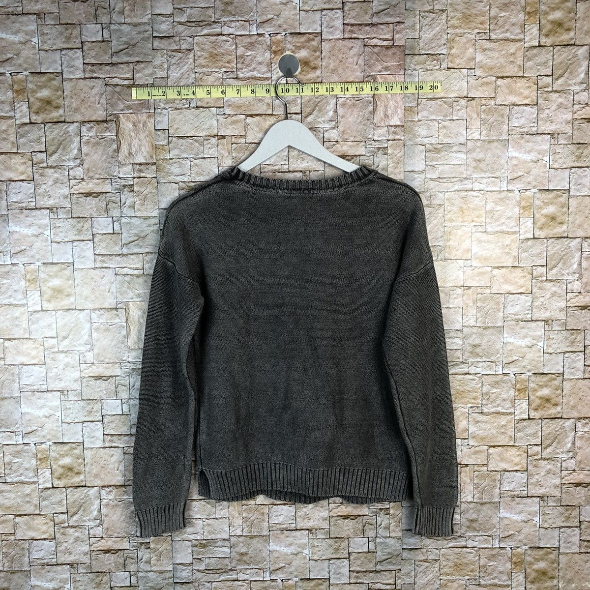 GU × Homespun Knitwear × Japanese Brand GU Grey faded cable Knitwear #A1110 Size US S / EU 44-46 / 1 - 12 Thumbnail