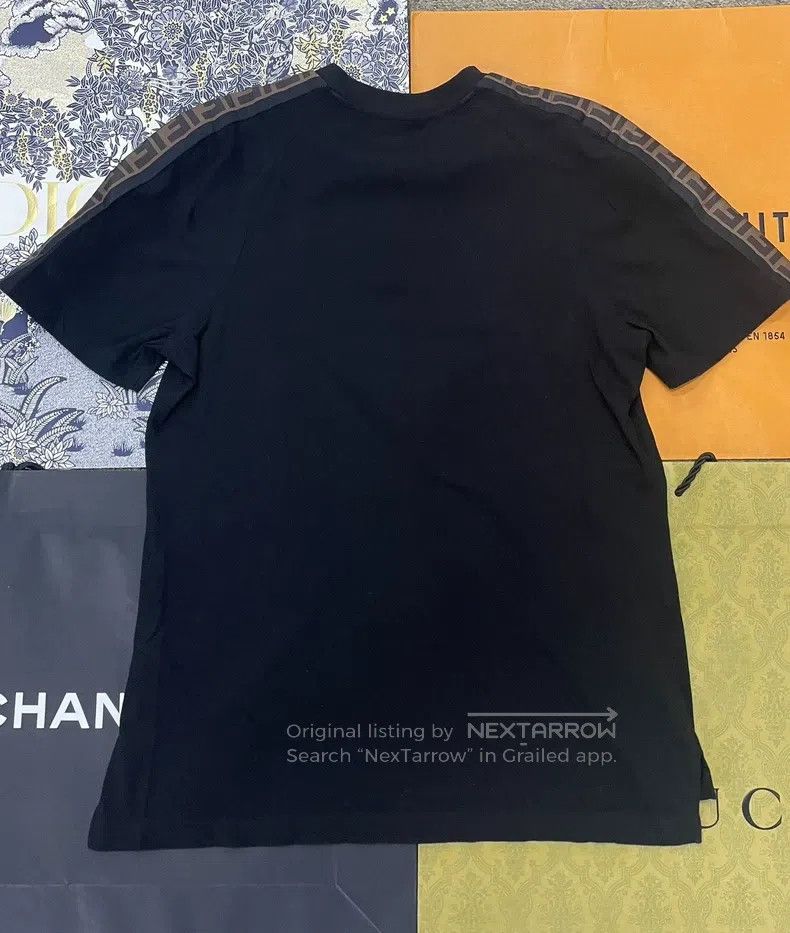Fendi Fendi Side Old Logo Black Letter Short Sleeve T-Shirt Size M / US 6-8 / IT 42-44 - 3 Thumbnail