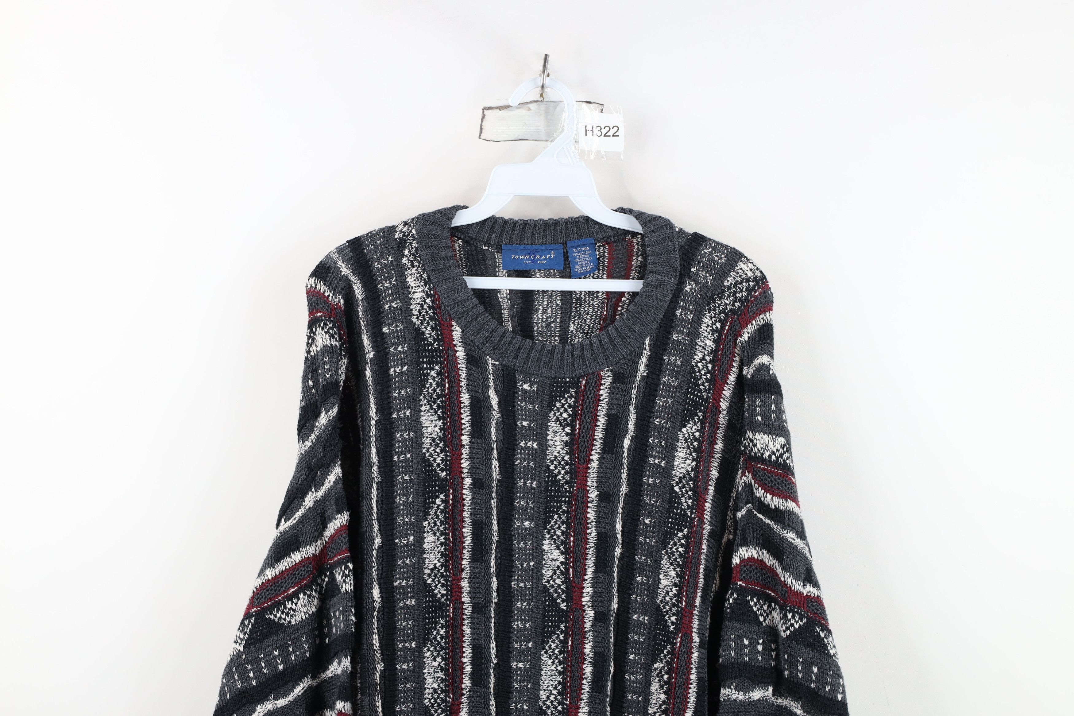 Vintage Vintage 90s Coogi Style Striped Knit Crewneck Sweater Size US XL / EU 56 / 4 - 2 Thumbnail