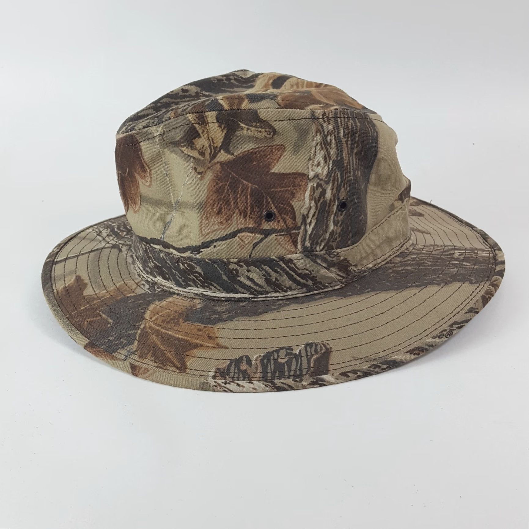Vintage VINTAGE Mossy Oak Camouflage Hunting Safari Hat Men Adult Medium Outdoor Sun UV Protection Cotton Canvas 90s 00s Y2K Size ONE SIZE - 2 Thumbnail