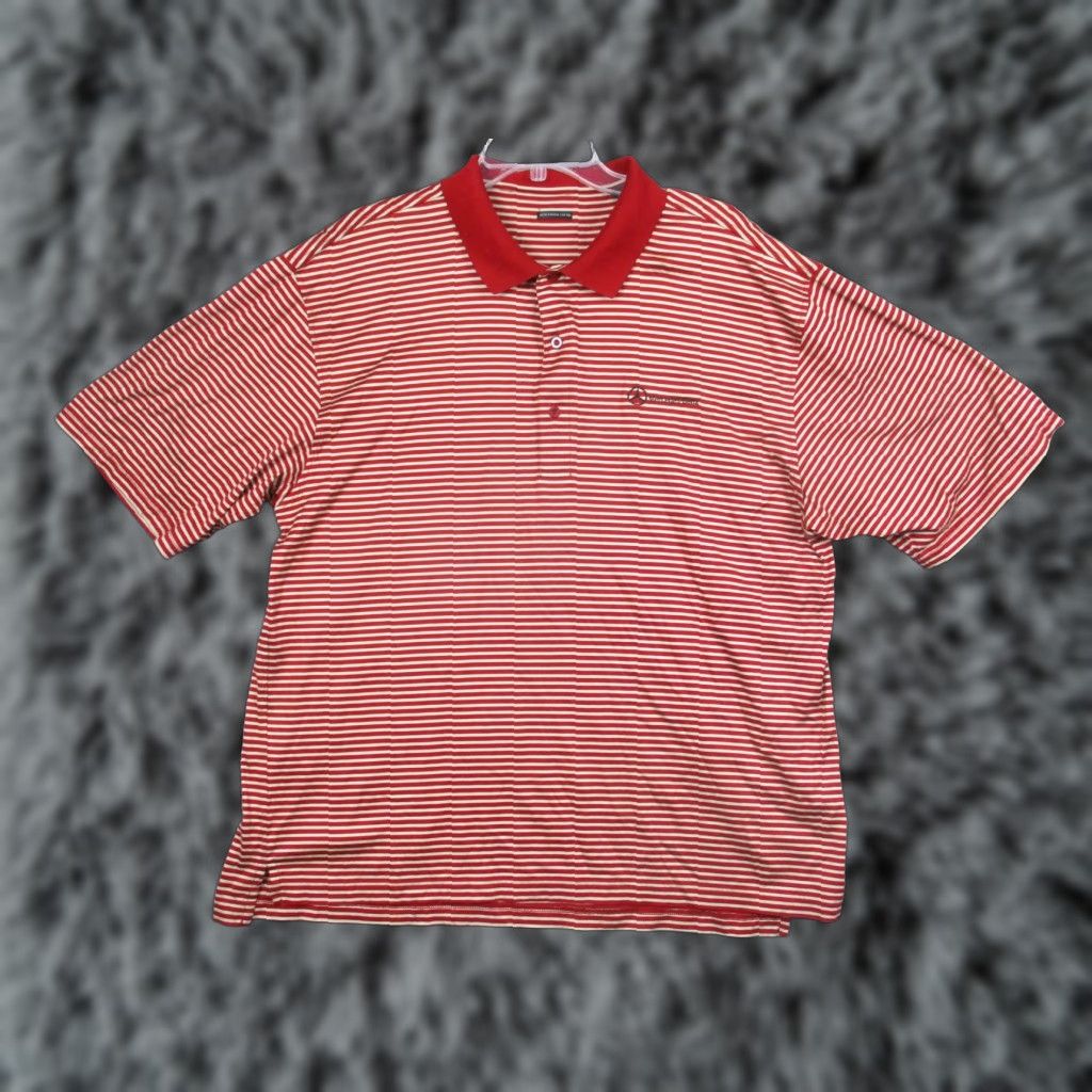 Mercedes-Benz Mercedes-Benz Polo Shirt Mens 2XL Red Striped White Embroidered Logo Mercerized Size US XXL / EU 58 / 5 - 1 Thumbnail