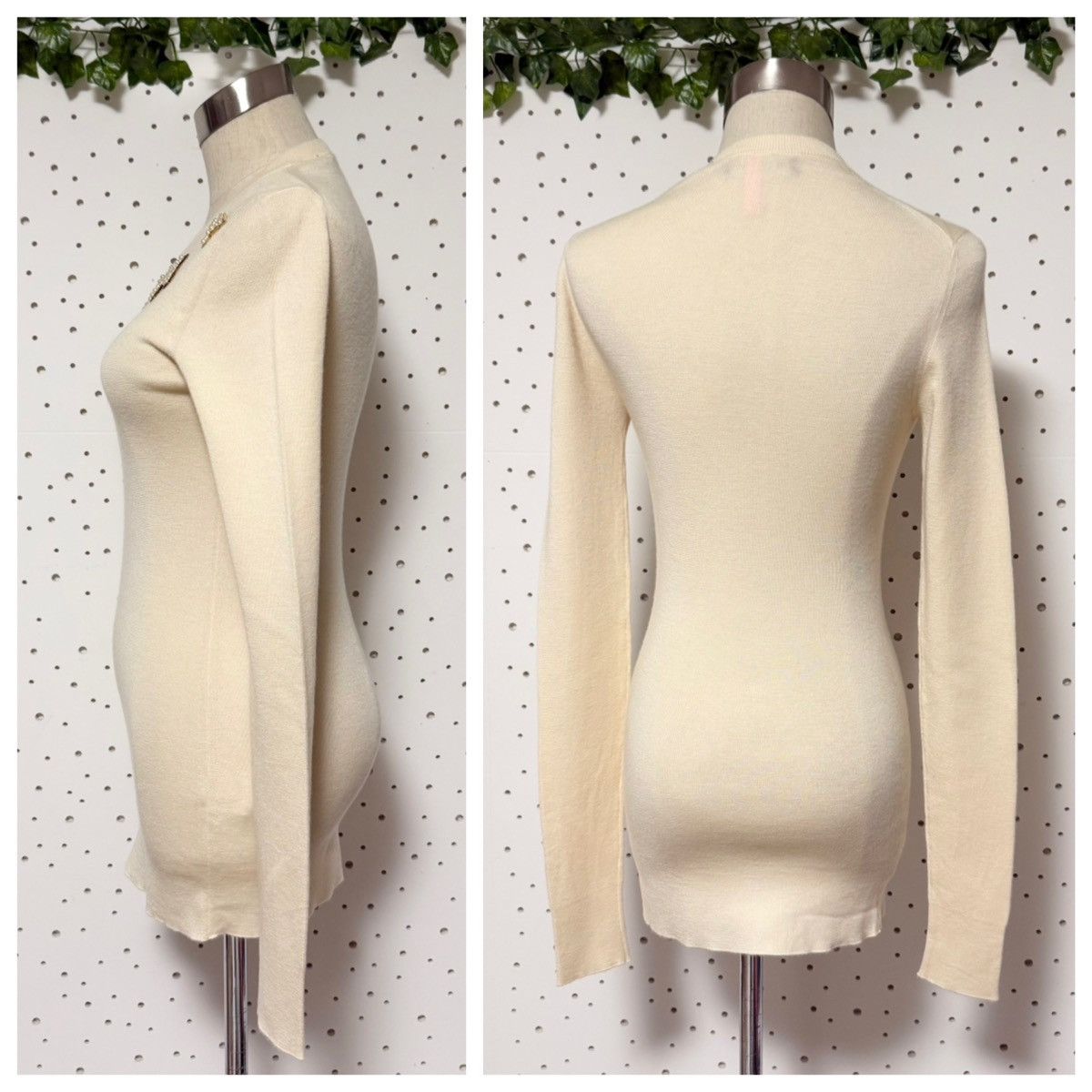 Dolce & Gabbana Authentic Dolce & Gabbana Decorated Knit Sweater 38 Ivory Size XS / US 0-2 / IT 36-38 - 5 Thumbnail