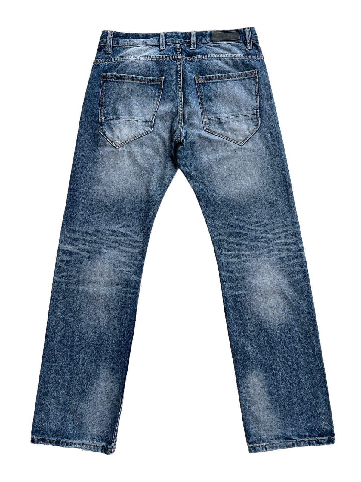 Japanese Brand Fishbone Japan Superior Distressed Rusty Denim Size US 32 / EU 48 - 2 Thumbnail