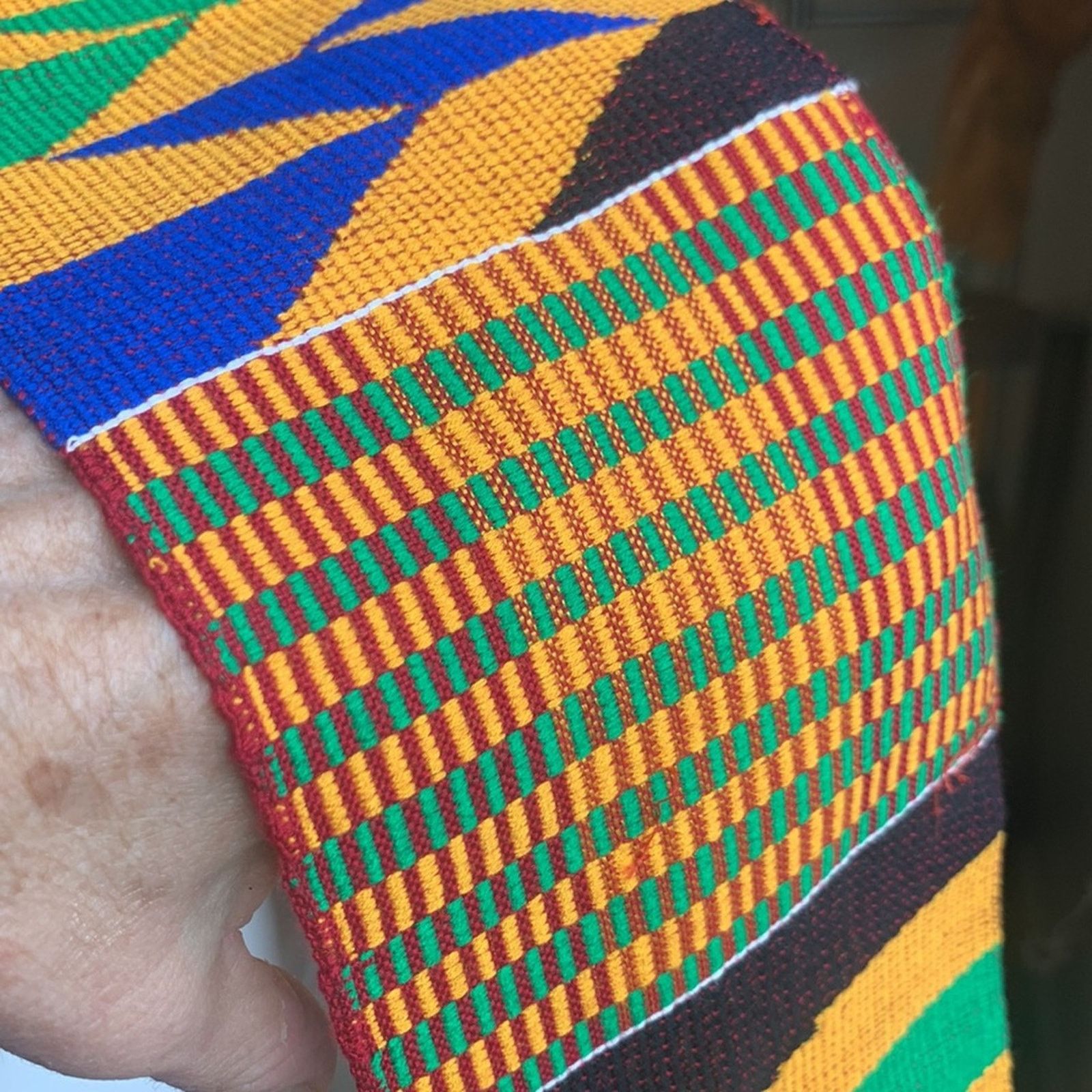 Handmade AFRICAN KENTE HANDWOVEN SCARF Size ONE SIZE - 3 Thumbnail