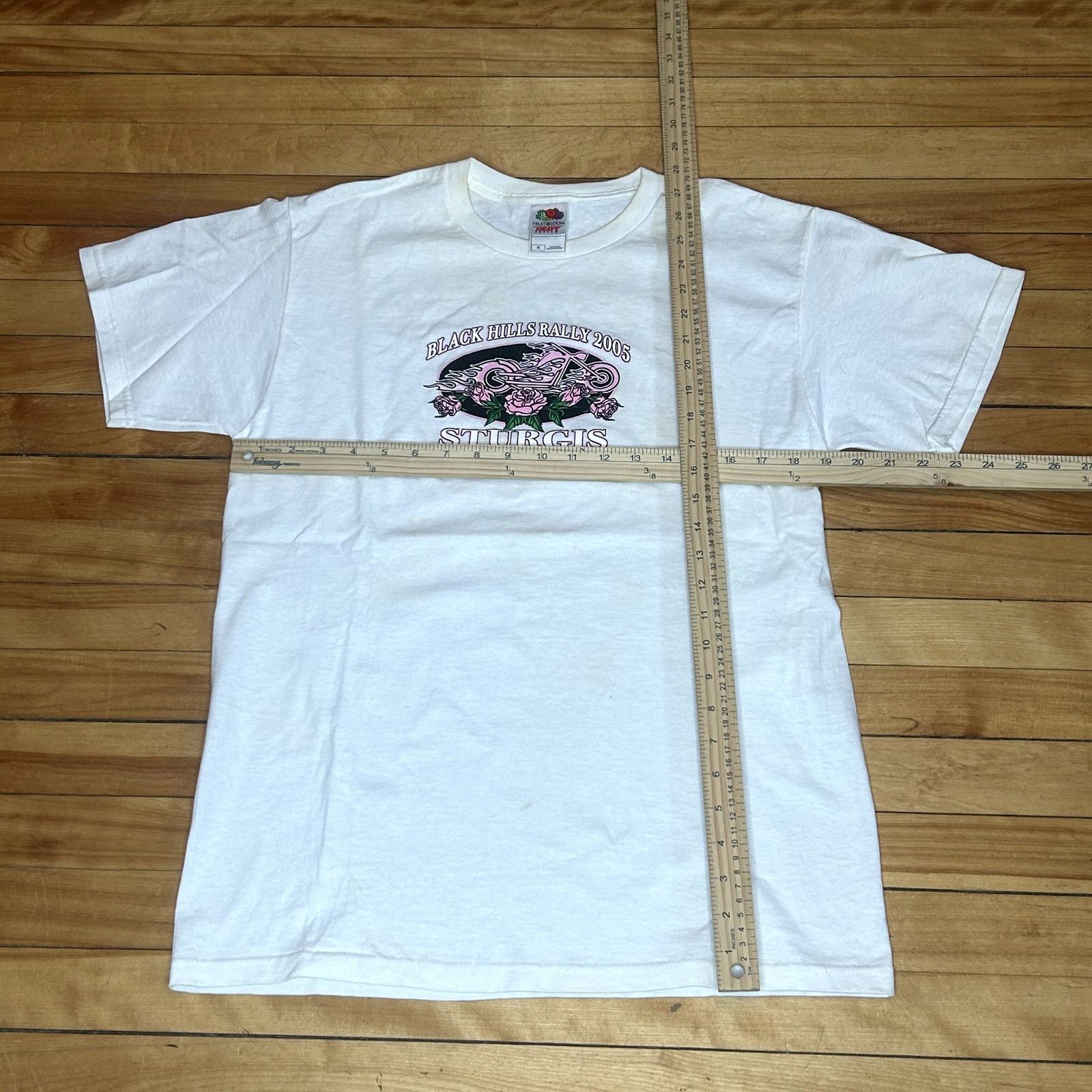 Fruit Of The Loom Y2K Sturgis Pink T-Shirt Medium Size US M / EU 48-50 / 2 - 6 Thumbnail