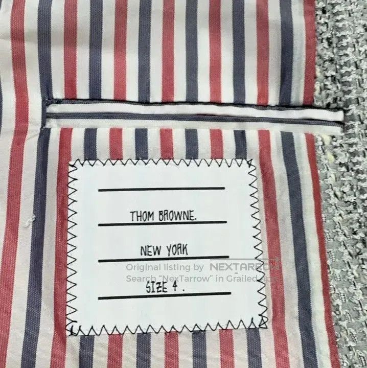 Thom Browne Thom Browne SS21 Striped Blazer in Light Gray. Size US S / EU 44-46 / 1 - 6 Thumbnail
