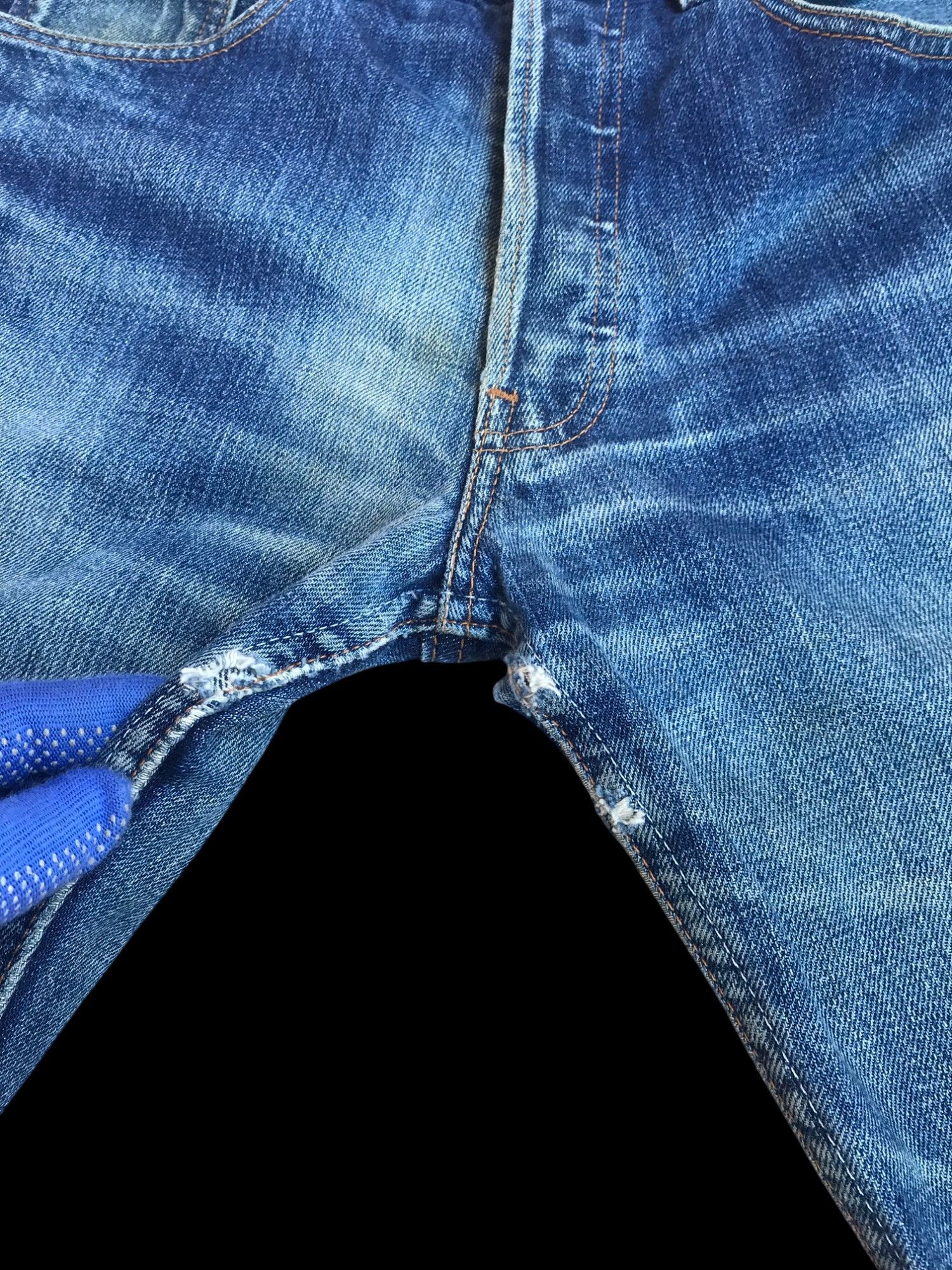Levi's Vintage Levis 501 distressed ripped bluewash japan W30x28.5 Size US 30 / EU 46 - 9 Thumbnail