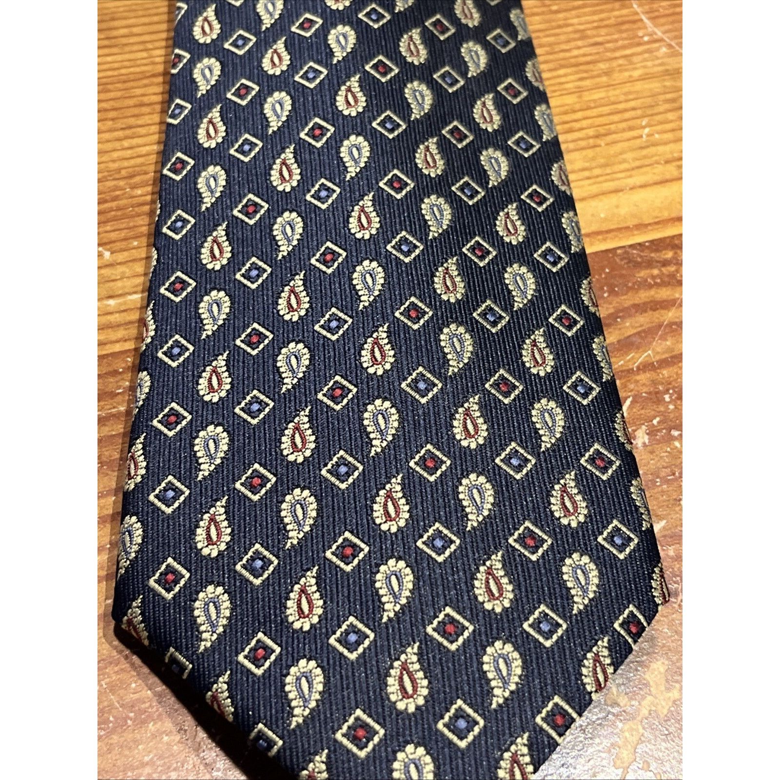 Other KEY OF SCANDINAVIA Tie Navy Blue Polyester Necktie Vintage Size ONE SIZE - 5 Thumbnail