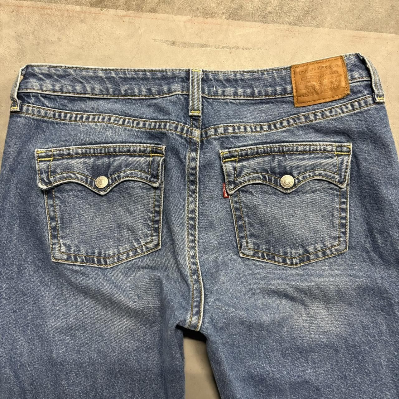 Vintage Crazy Vintage Y2K/2000s Flared Wideleg Bootcut Medium Blue Wash Denim Jeans! Size US 36 / EU 52 - 7 Thumbnail