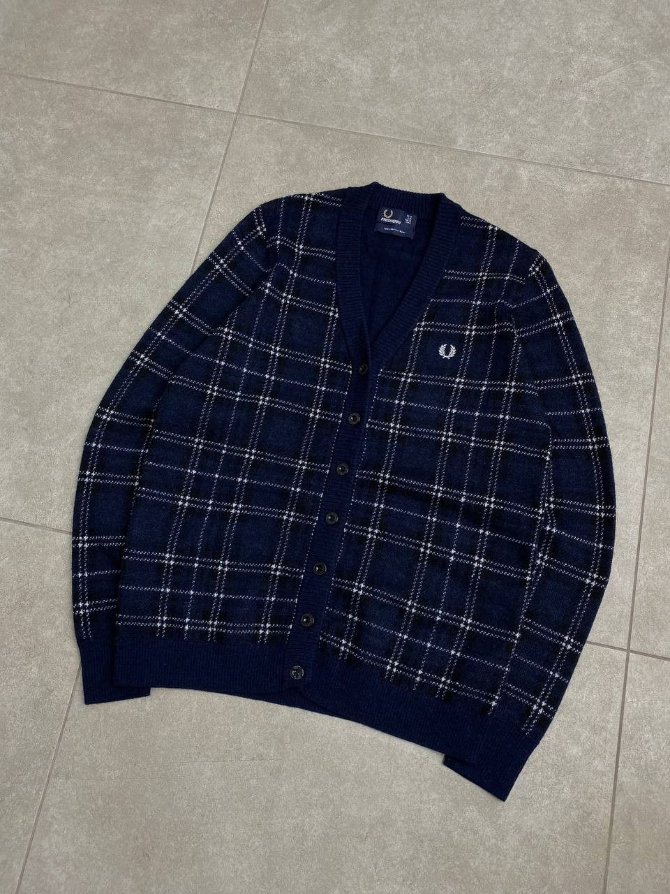 Fred Perry Fred Perry Merino Wool Check Cardigan Buttons Sweater Size M / US 6-8 / IT 42-44 - 3 Thumbnail