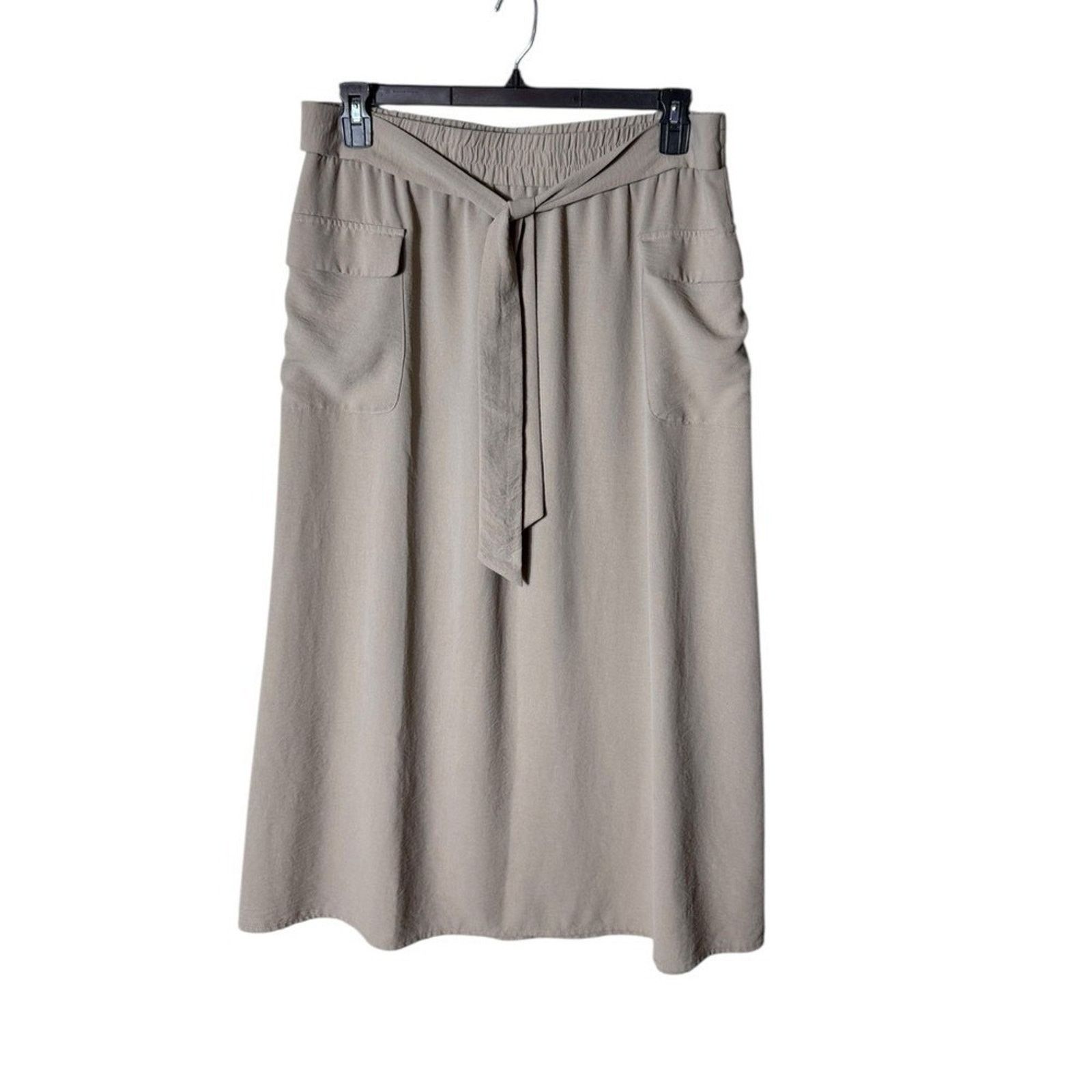Other Women’s Taupe Maxi Skirt with Tie Waist Size 32" / US 10 / IT 46 - 1 Thumbnail