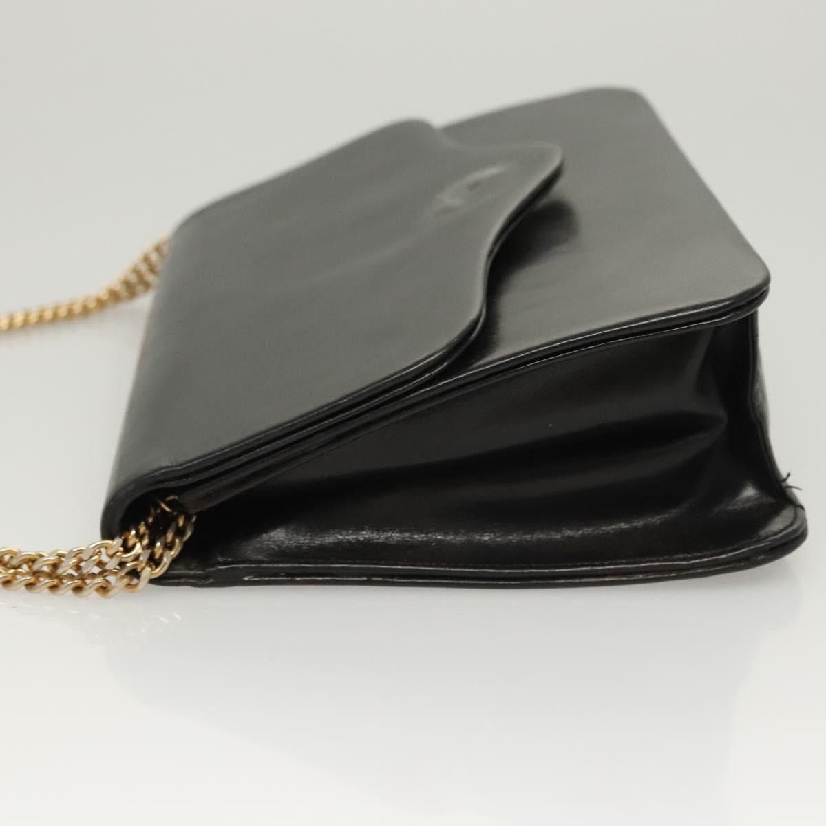 Dior DIOR Chain Shoulder Bag Leather Black Gold Size ONE SIZE - 4 Thumbnail