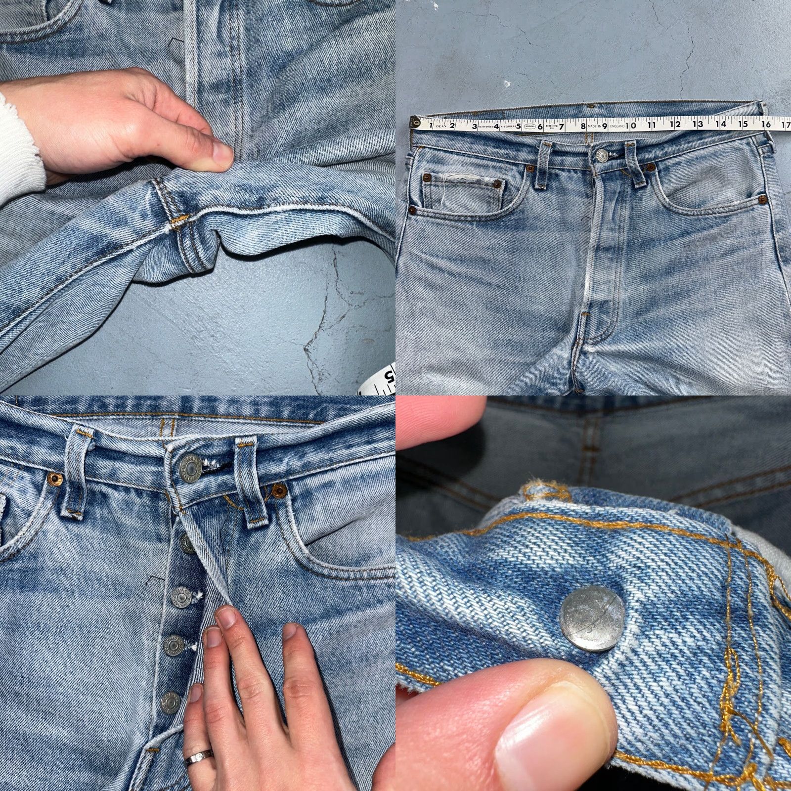 Levi's VINTAGE Levi's 501 Jeans Men 32x27 Light Wash Denim 80s USA Selvedge Straight Classic 70s Rigid Size US 32 / EU 48 - 8 Thumbnail