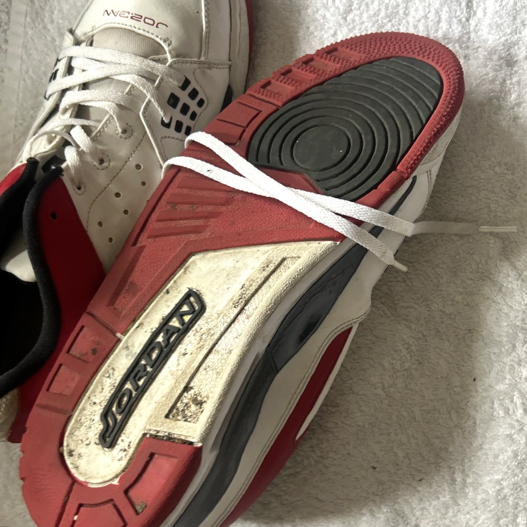 Jordan Brand Air Jordan Flight SC 1 White / Sneaker / Sz 11 / 599929 101 - Jordan SC-1 Low Black Red, Leather, Rubber Sole, Athletic Basketball Shoes, Mens, 2013 Size US 11 / EU 44 - 7 Thumbnail