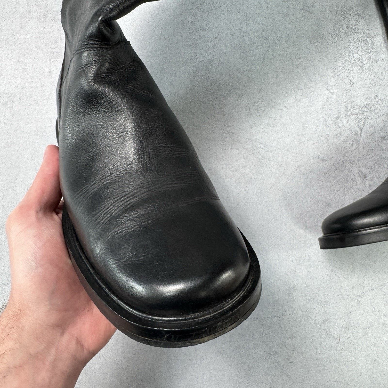 Max Mara MAX MARA Leather Women High Black boots Black Size 38 US 8 Size US 8 / IT 38 - 6 Thumbnail